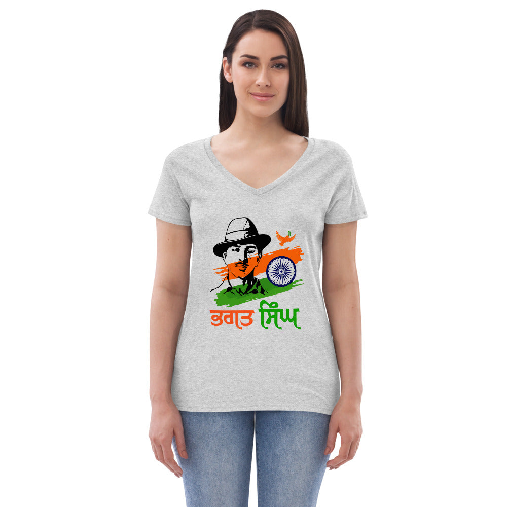 BHAGAT SINGH - Womenâ€™s recycled v-neck t-shirt