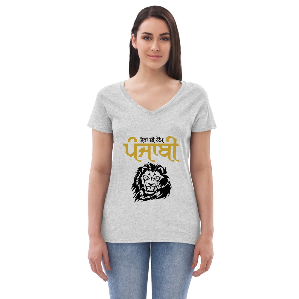 SHERA DI KAUM PUNJABI - Women’s recycled v-neck t-shirt