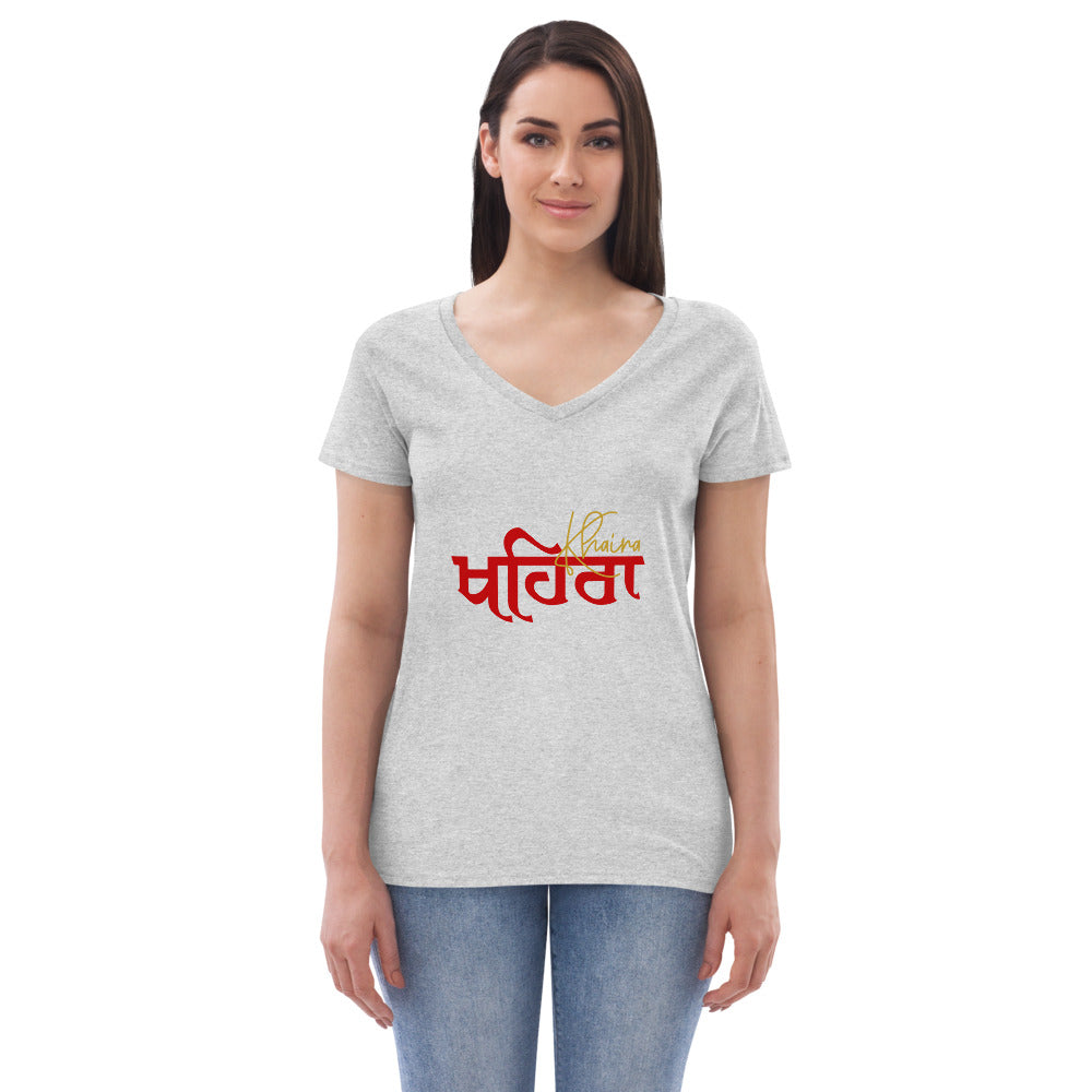 KHAIRA - Women’s recycled v-neck t-shirt