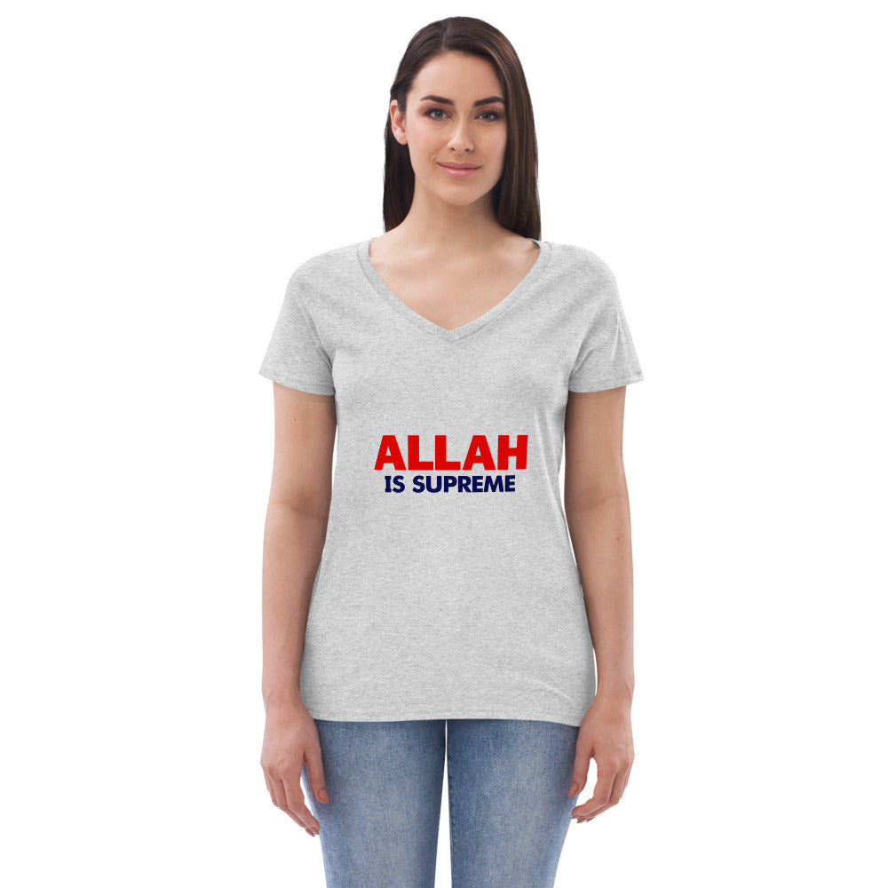 ALLAH IS SUPREME - Women’s recycled v-neck t-shirt