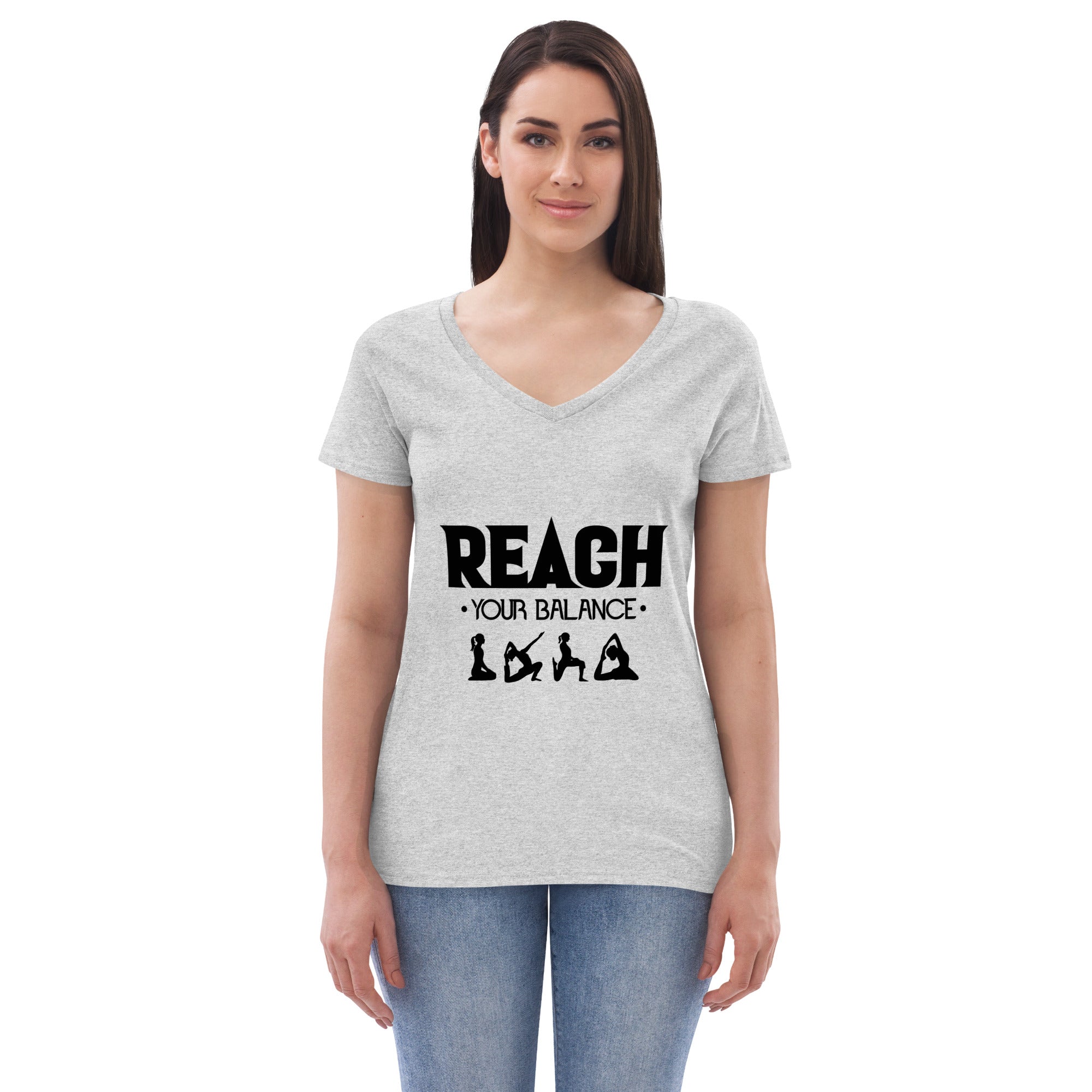 REACH YOUR BALANCE - Women’s recycled v-neck t-shirt