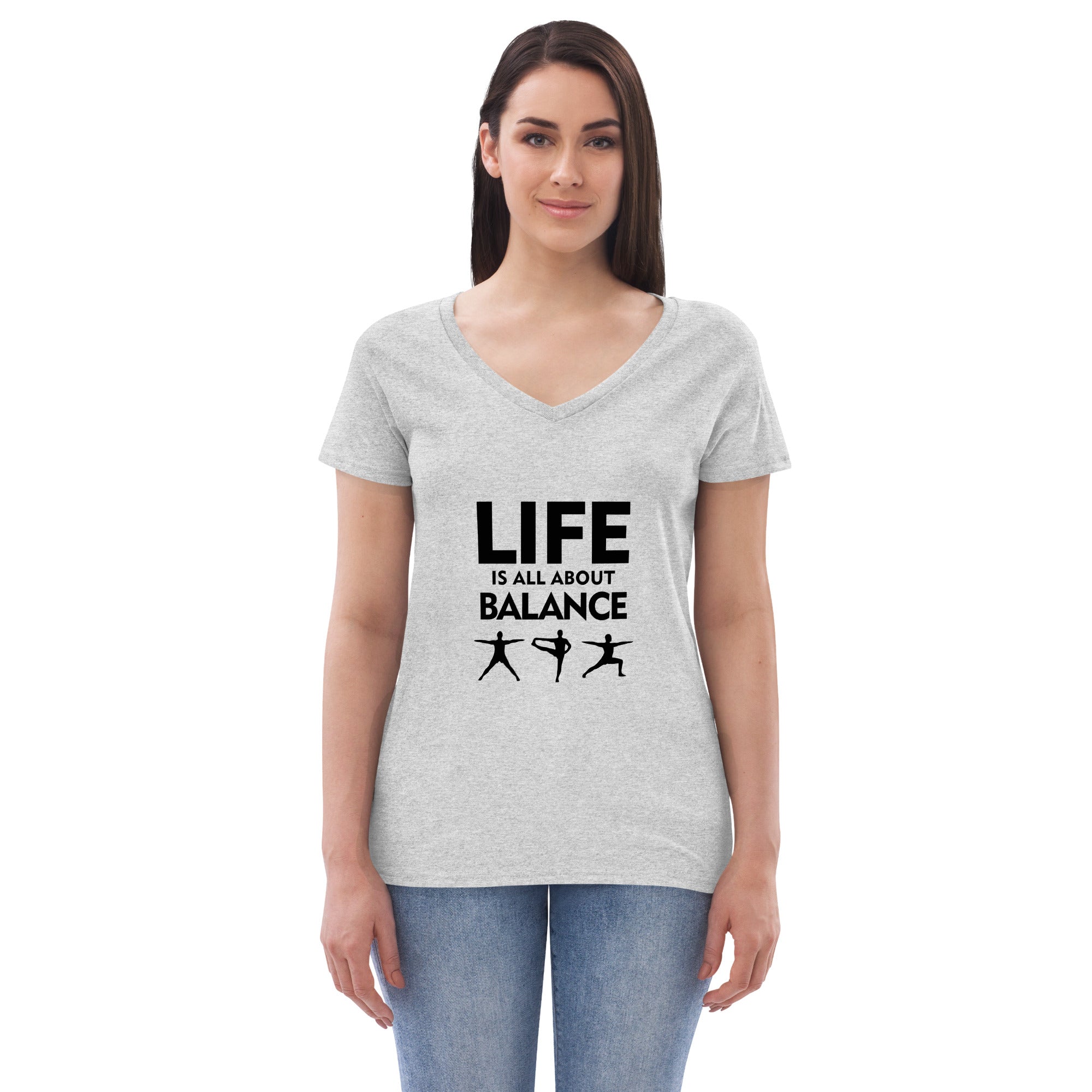 LIFE IS ALL ABOUT BALANCE - Women’s recycled v-neck t-shirt