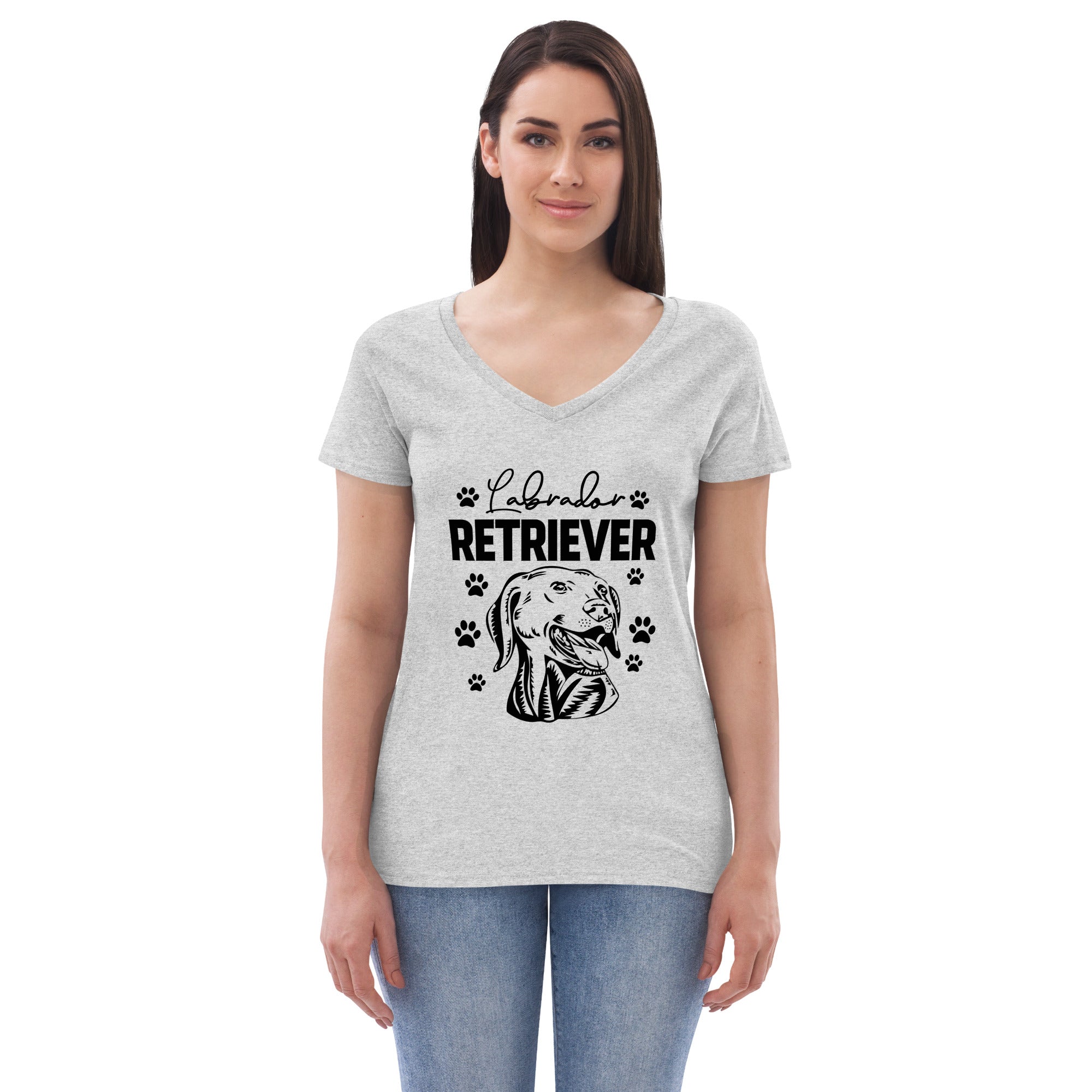 LABRADOR RETRIEVER - Women’s recycled v-neck t-shirt