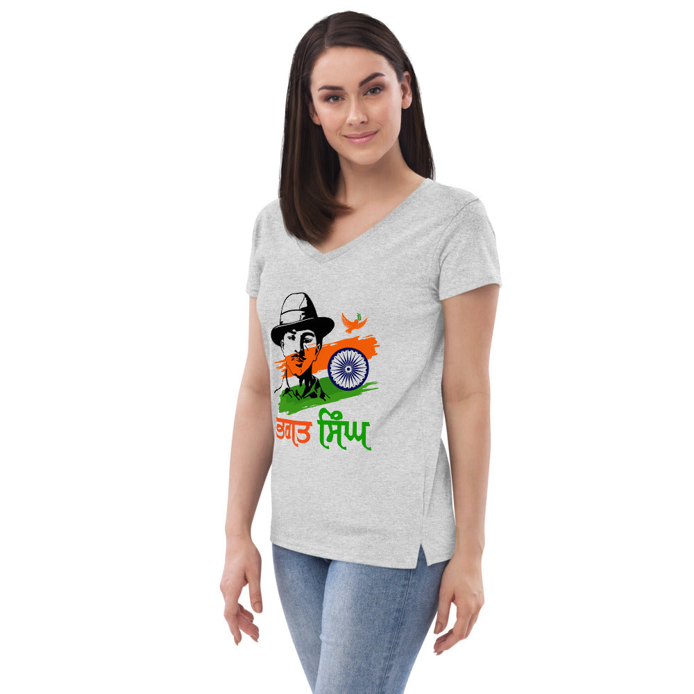 BHAGAT SINGH - Womenâ€™s recycled v-neck t-shirt