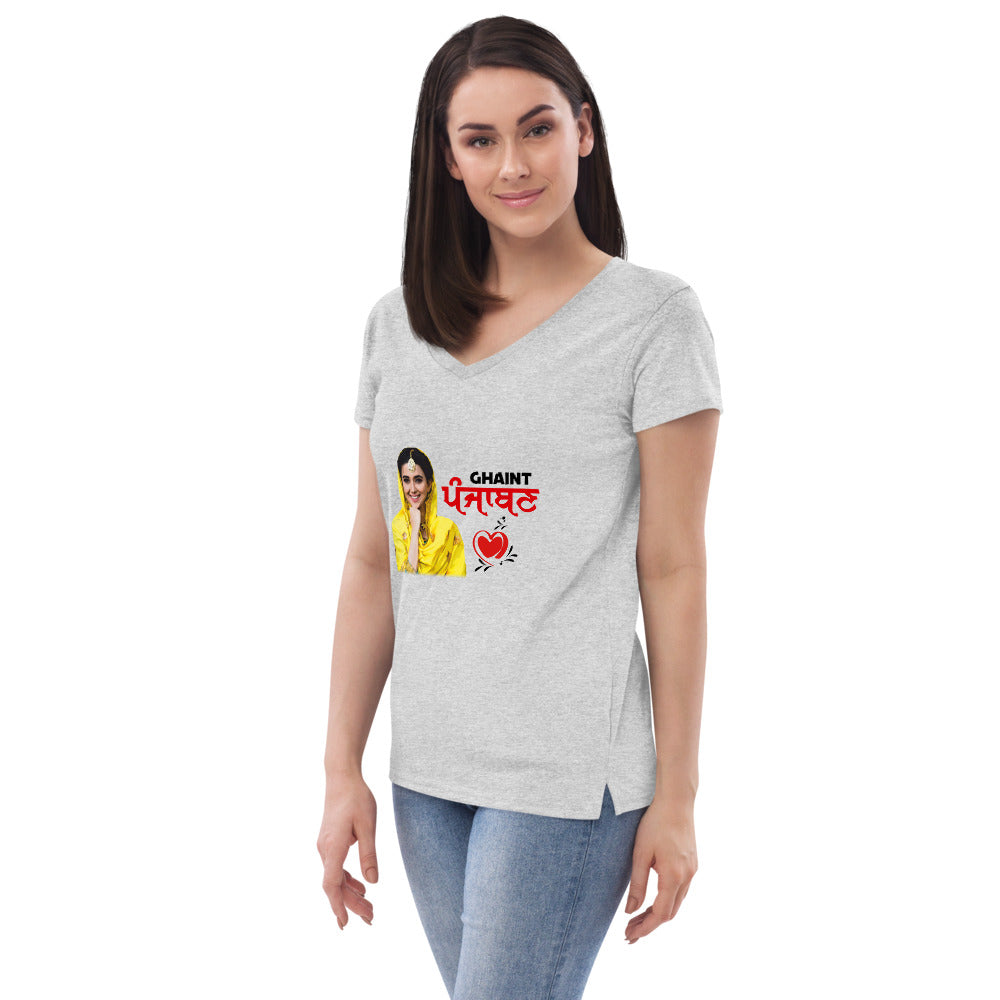 GHAINT PUNJABAN - Women’s recycled v-neck t-shirt