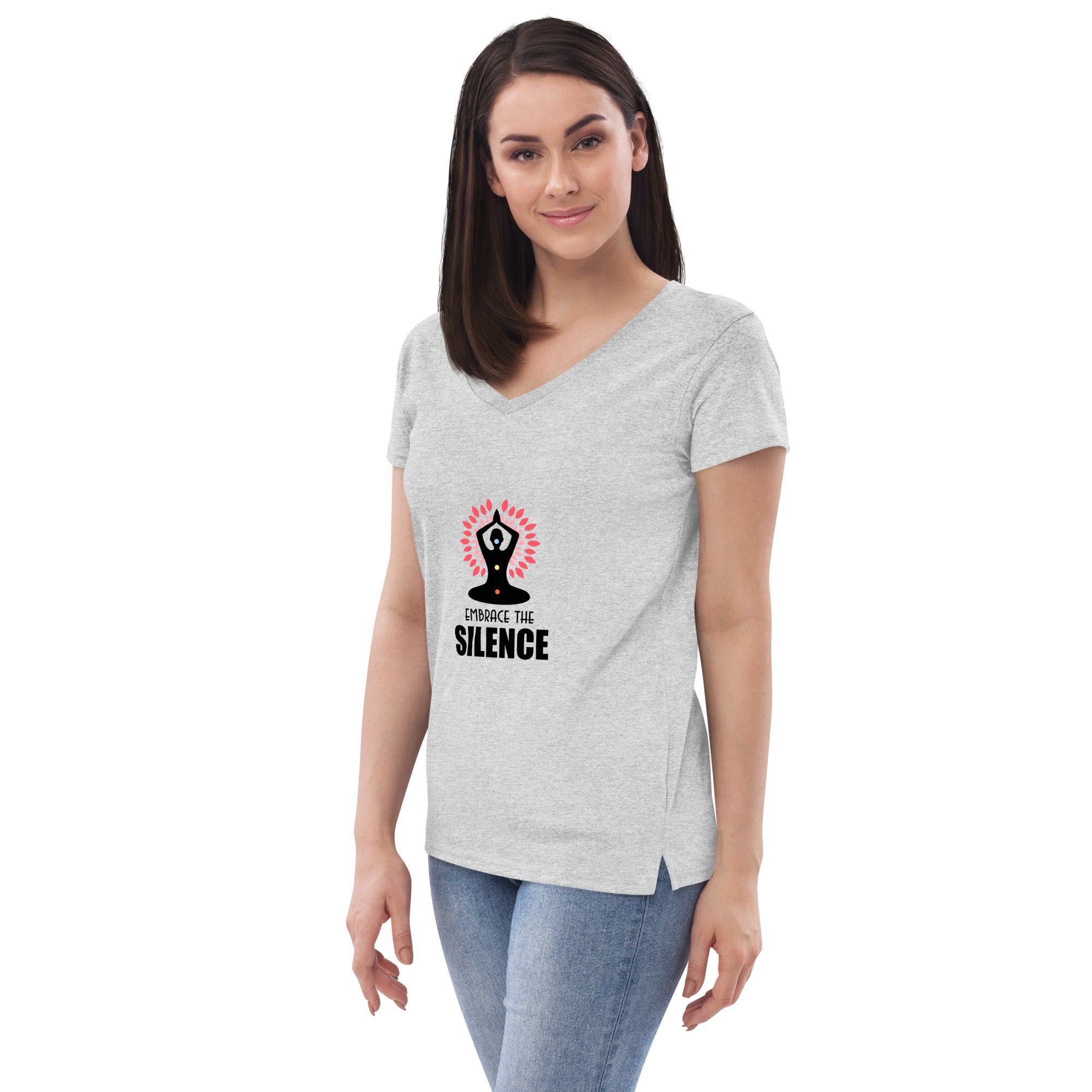 EMBRACE THE SILENCE - Women’s recycled v-neck t-shirt