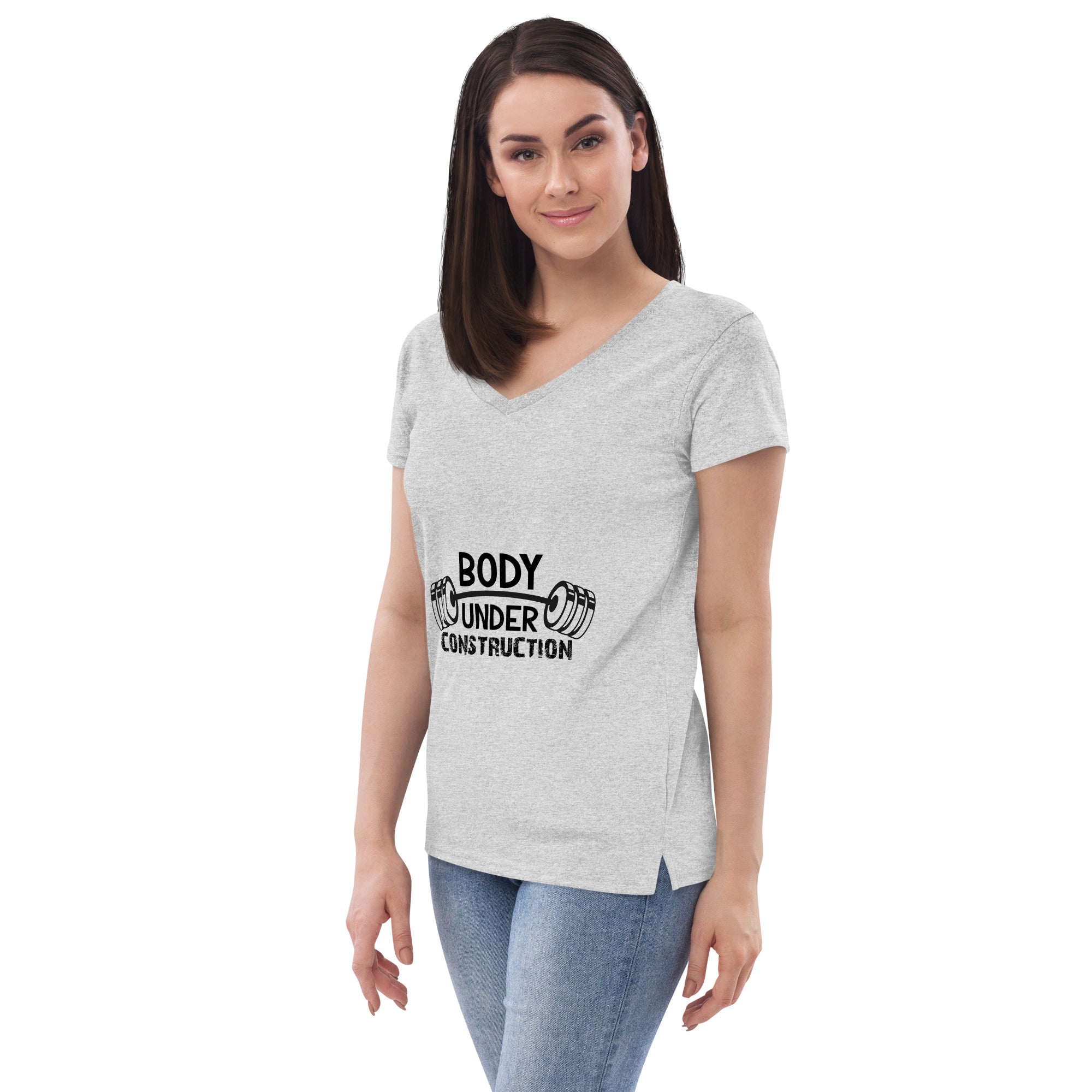 BODY UNDER CONSTRUCTION - Women’s recycled v-neck t-shirt