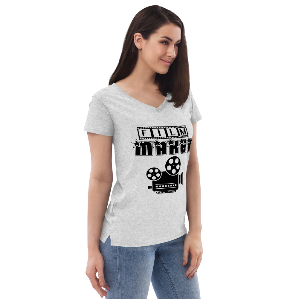 FILM MAKER - Womenâ€™s recycled v-neck t-shirt