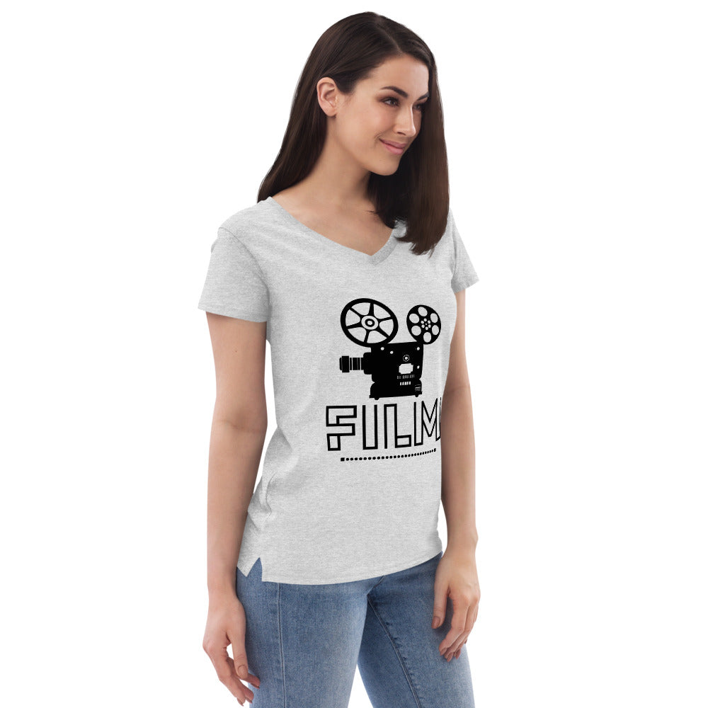 FILM - Womenâ€™s recycled v-neck t-shirt