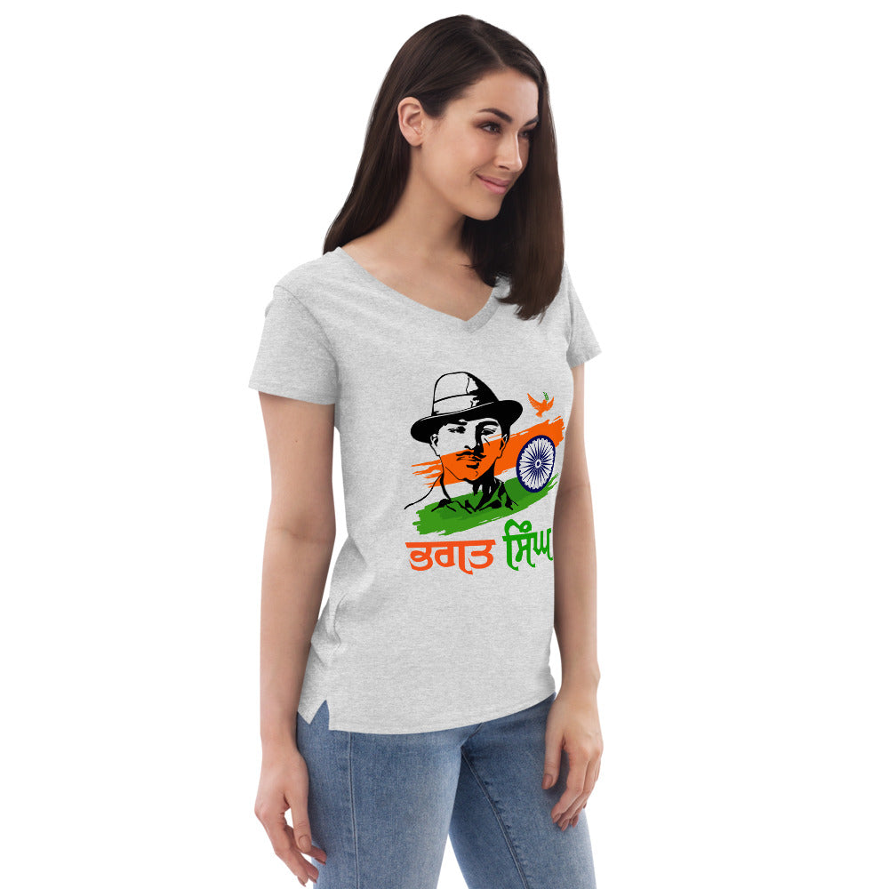 BHAGAT SINGH - Womenâ€™s recycled v-neck t-shirt