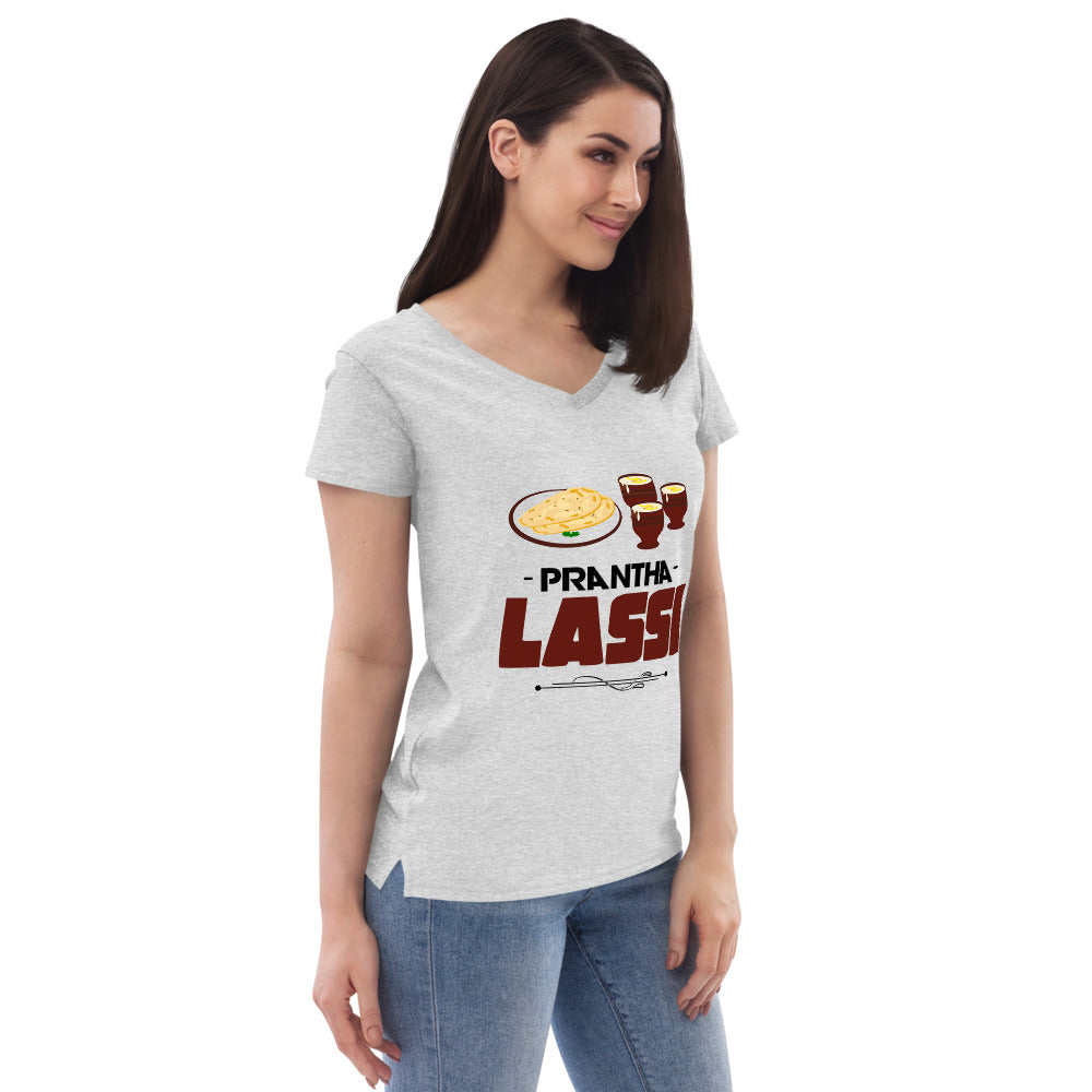 PRANTHA LASSI - Women’s recycled v-neck t-shirt