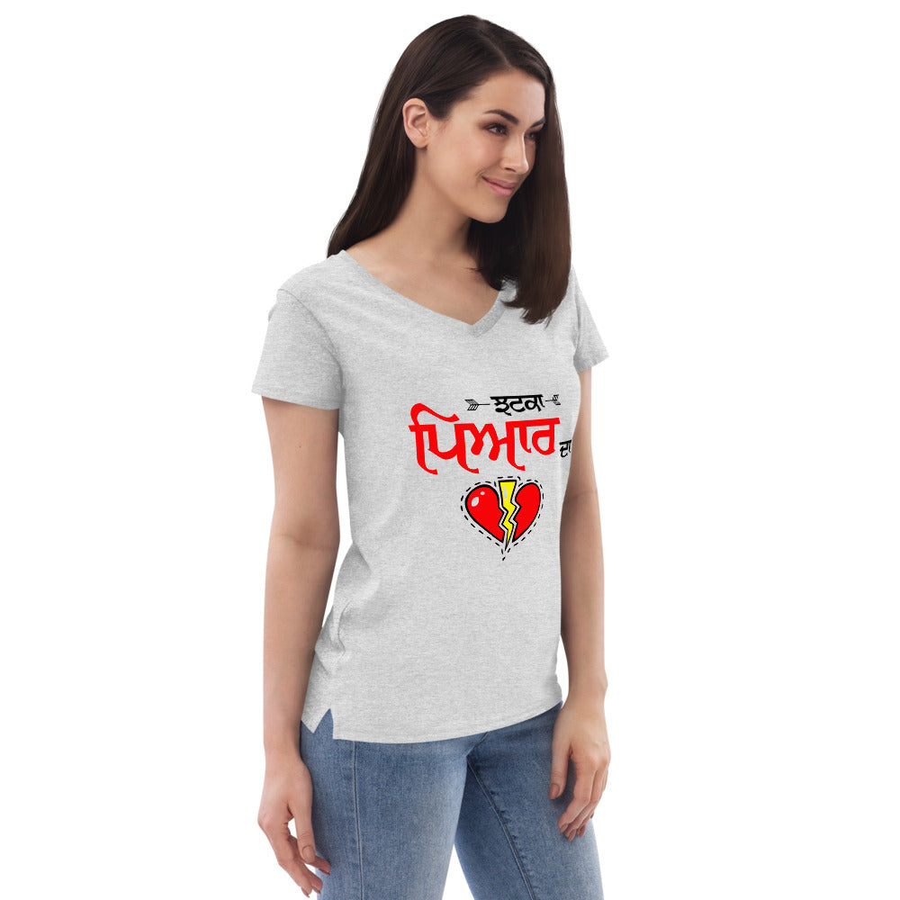 JHATKA PYAR DA - Women’s recycled v-neck t-shirt