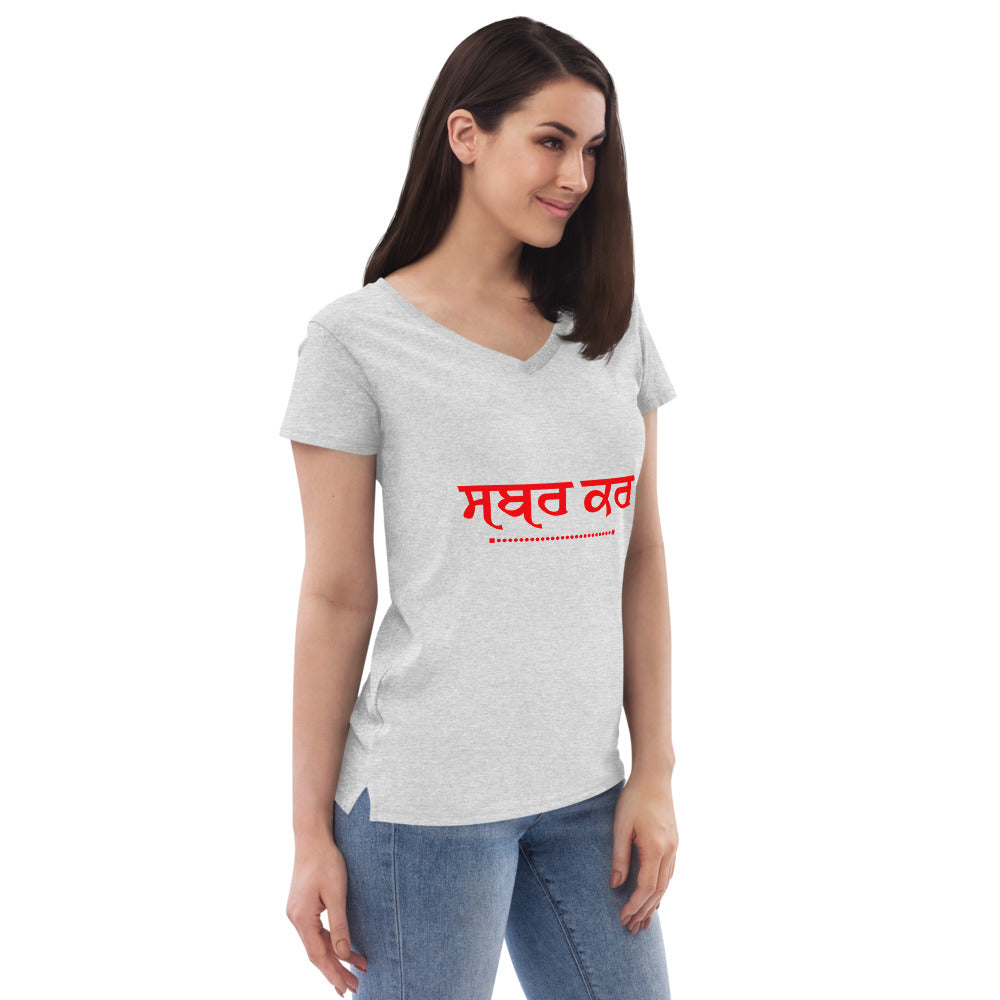 SABR KAR - Women’s recycled v-neck t-shirt