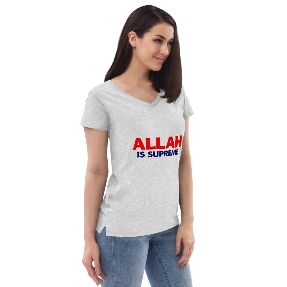 ALLAH IS SUPREME - Women’s recycled v-neck t-shirt