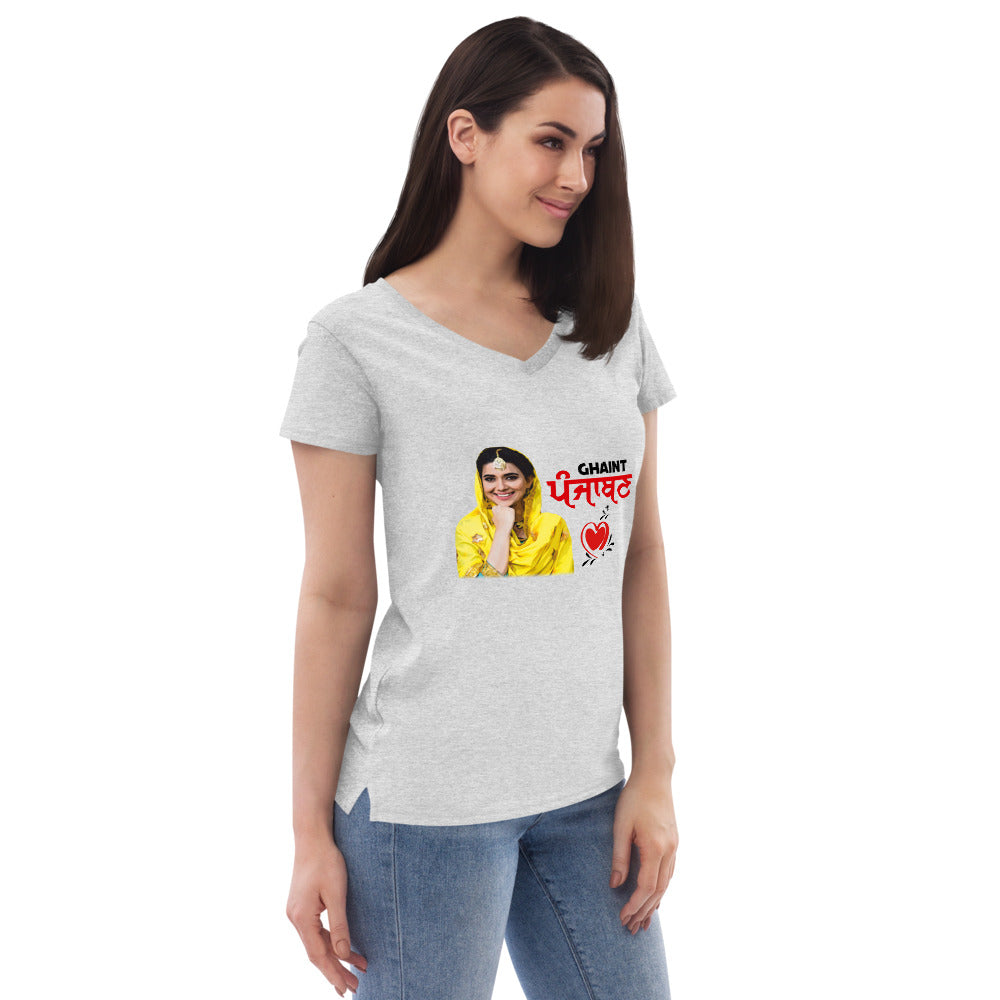 GHAINT PUNJABAN - Women’s recycled v-neck t-shirt