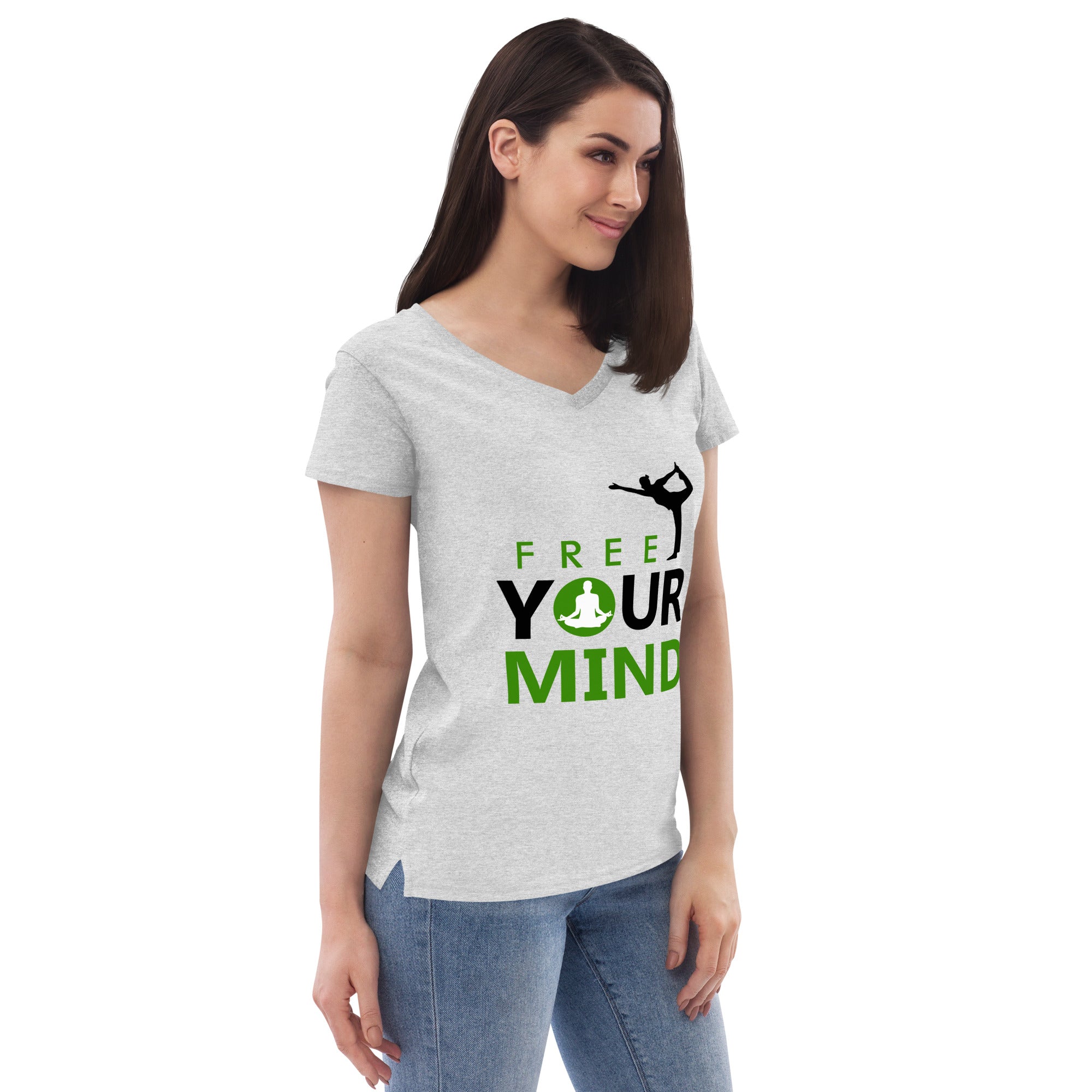 FREE YOUR MIND - Women’s recycled v-neck t-shirt