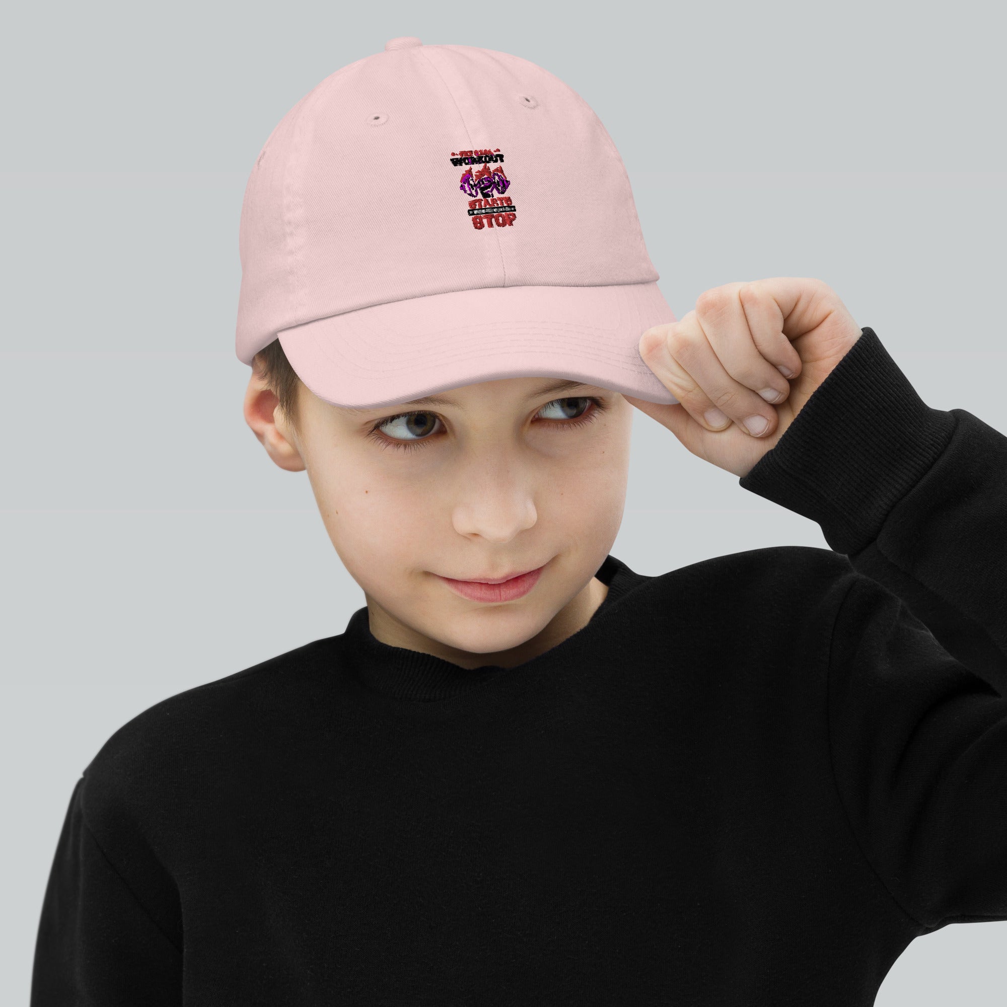 THE REAL WORKOUT STARTS - Youth baseball cap