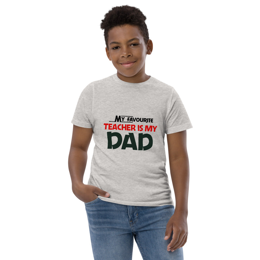 MY FAVOURITE TEACHER IS DAD - Youth jersey t-shirt