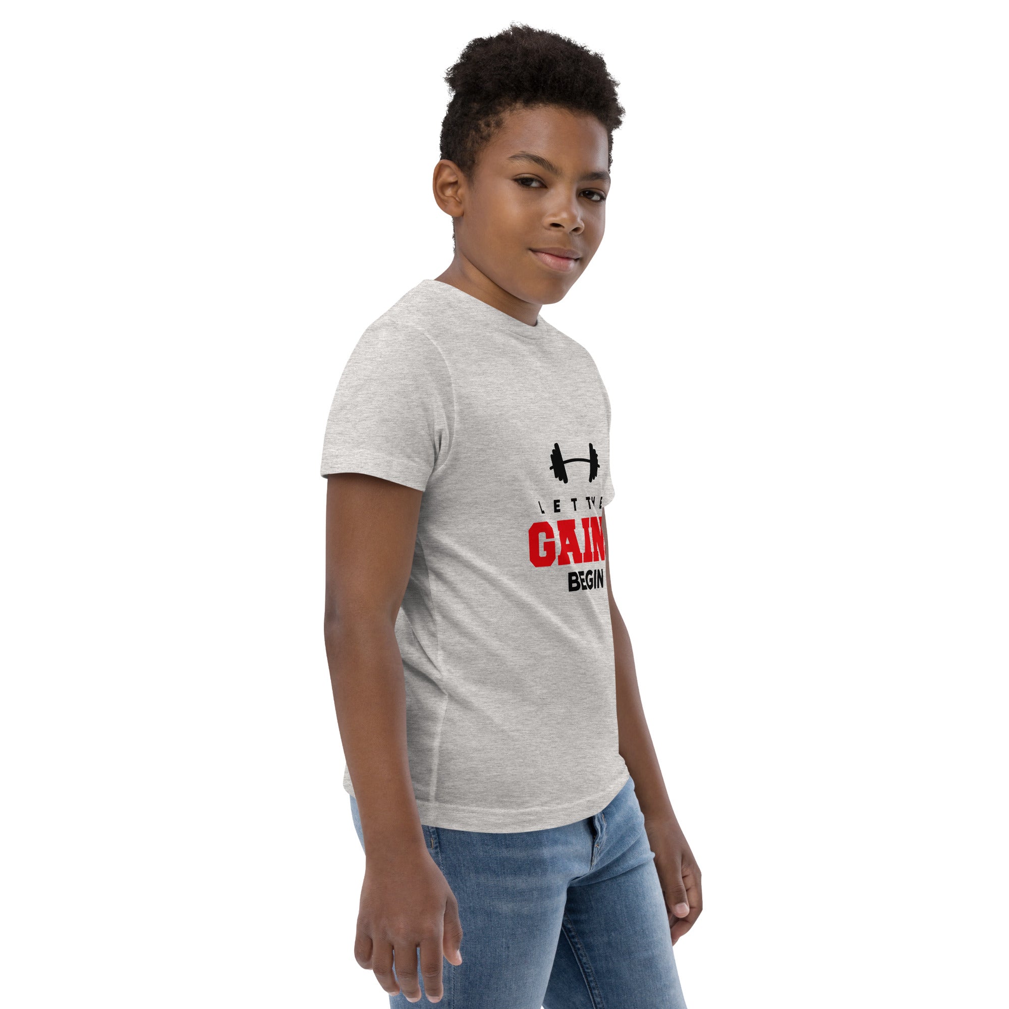 LET THE GAINS BEGIN - Youth jersey t-shirt