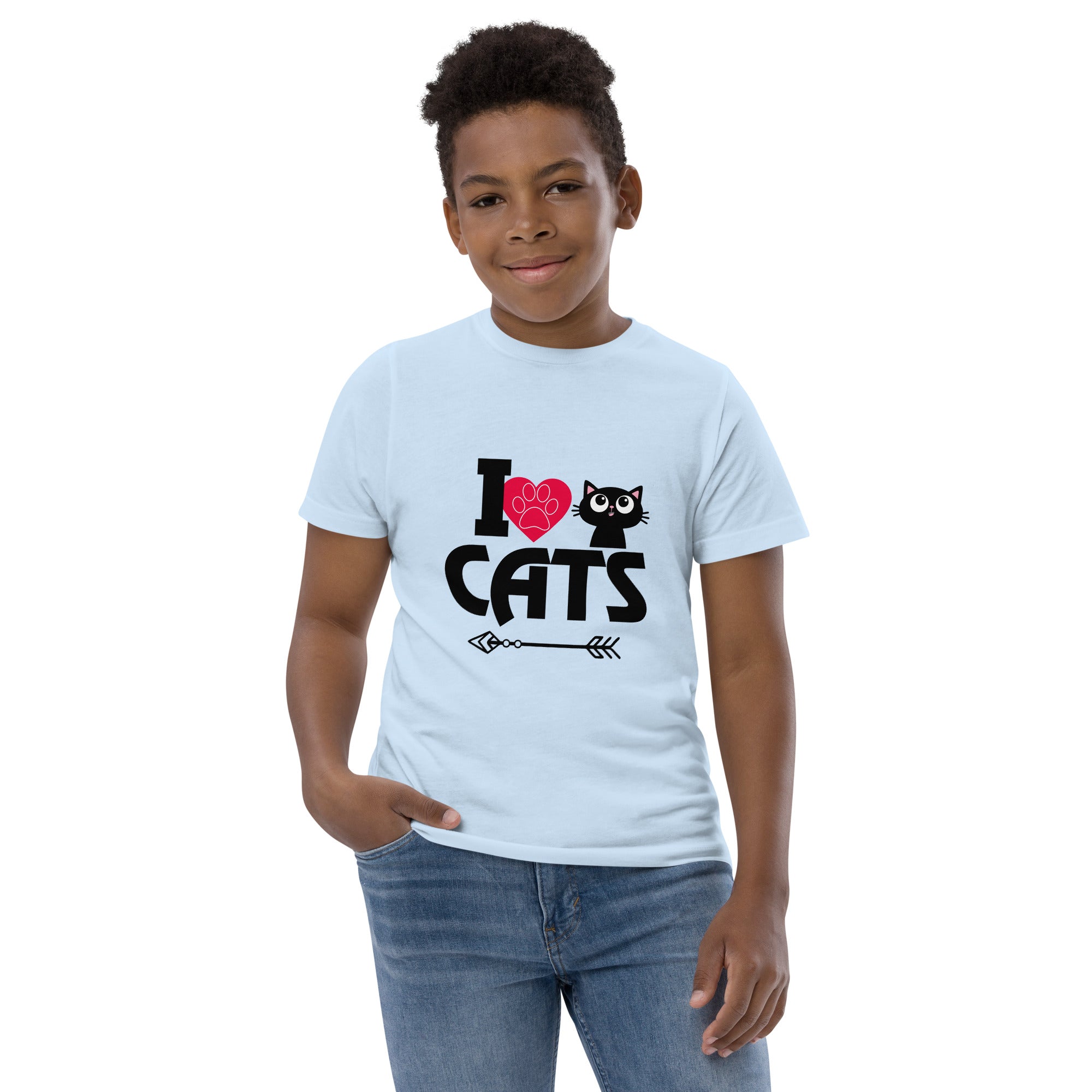 I LOVE CATS - Youth jersey t-shirt