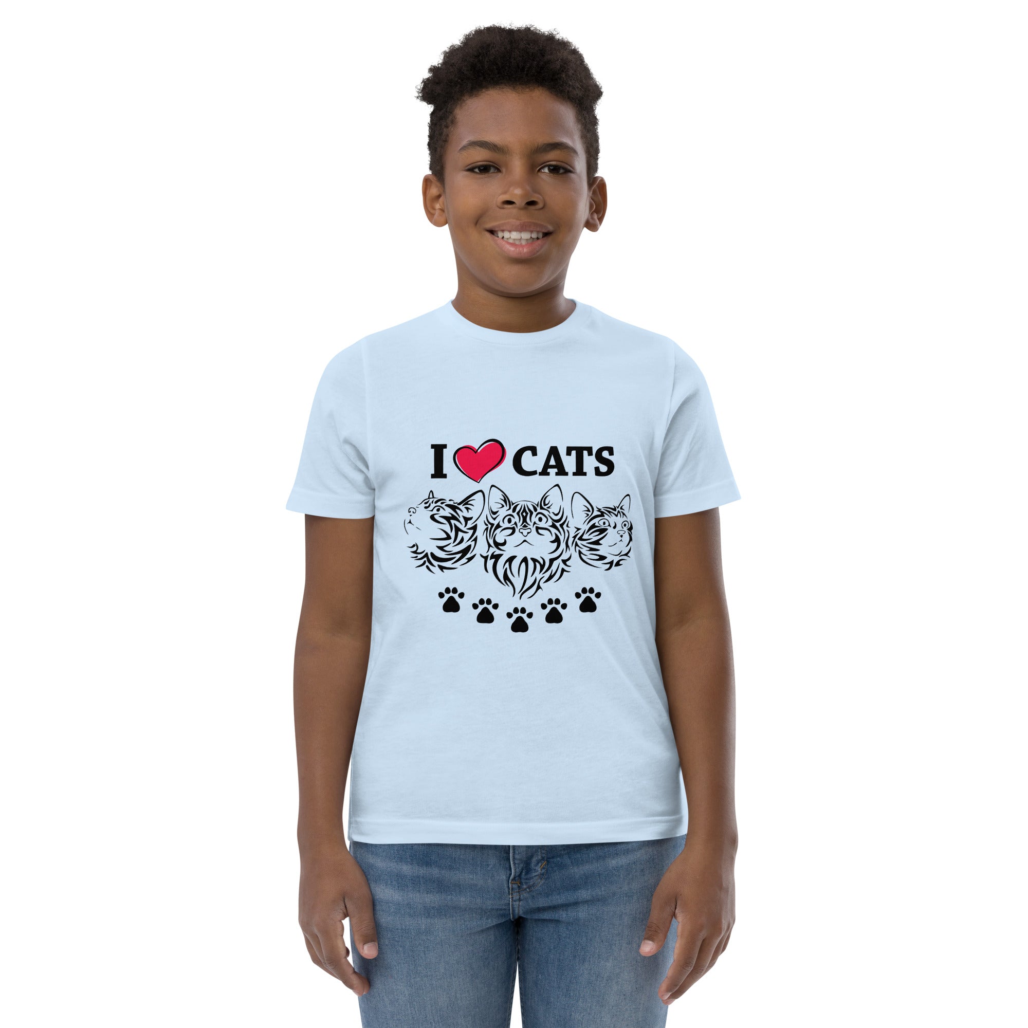 I LOVE CATS - Youth jersey t-shirt