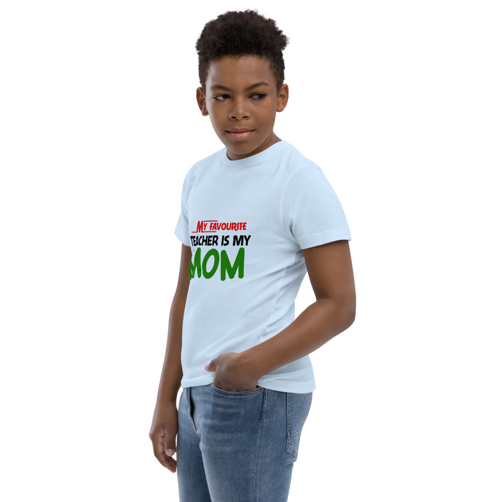 MY FAVOURITE TEACHER IS MOM - Youth jersey t-shirt