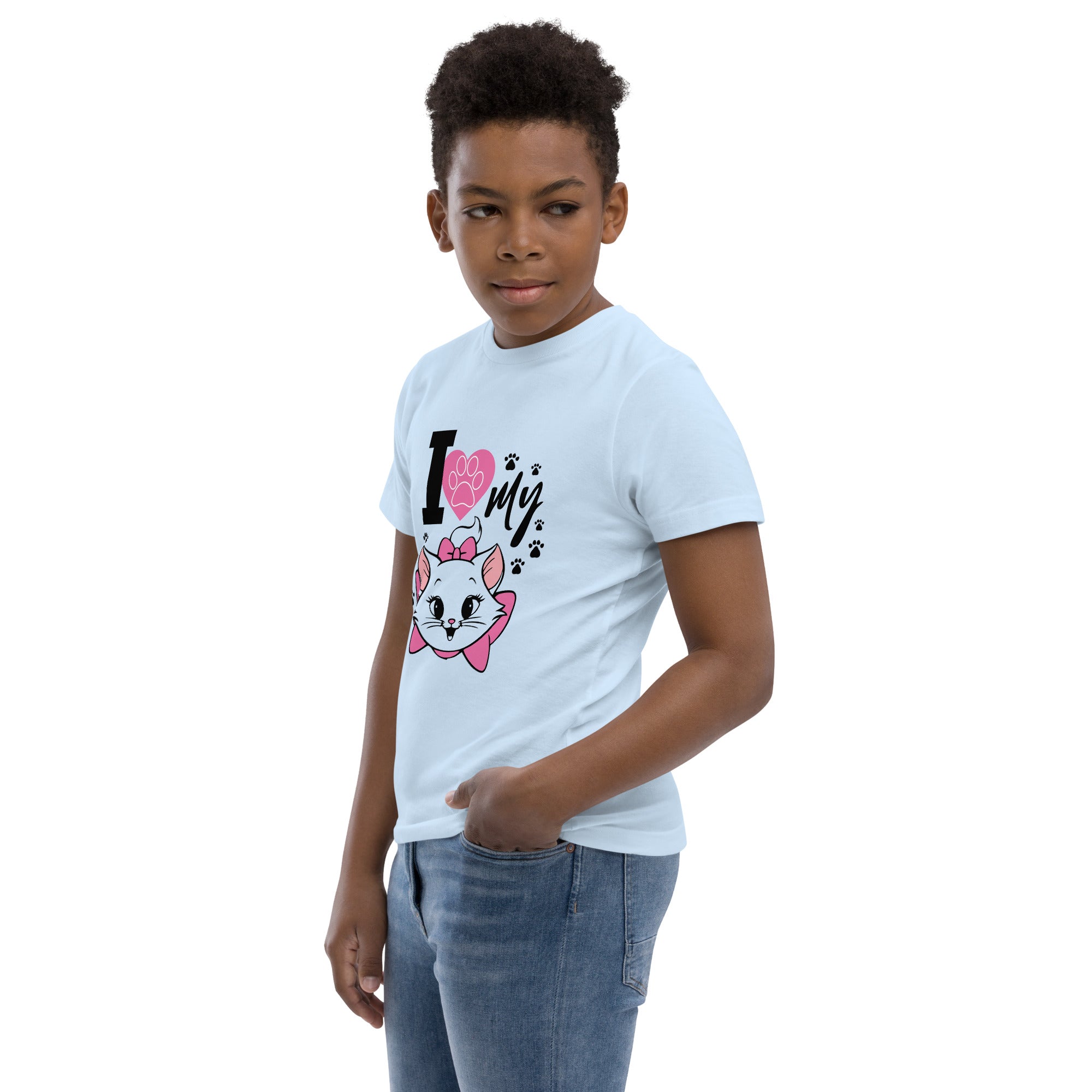 I LOVE MY CAT - Youth jersey t-shirt