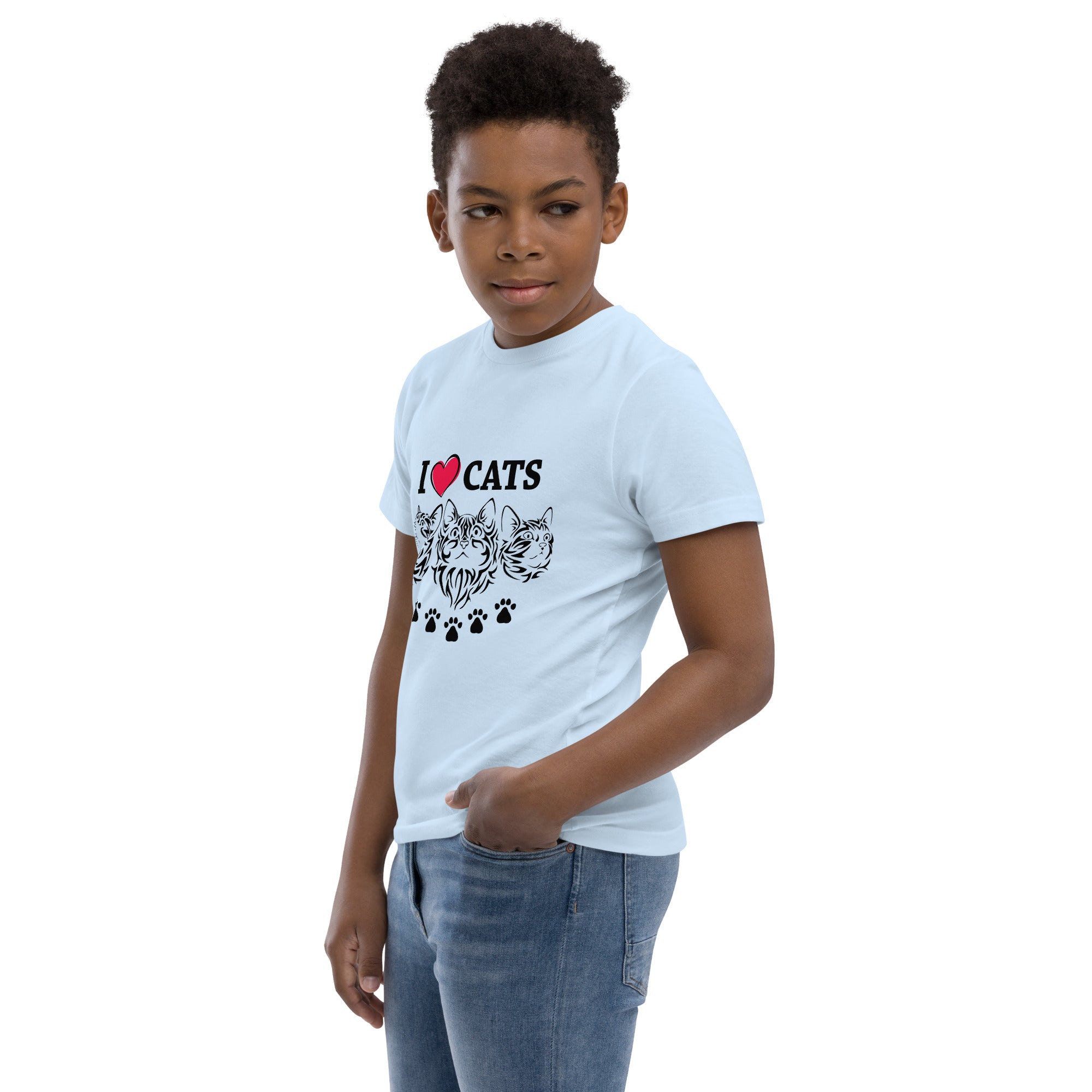 I LOVE CATS - Youth jersey t-shirt