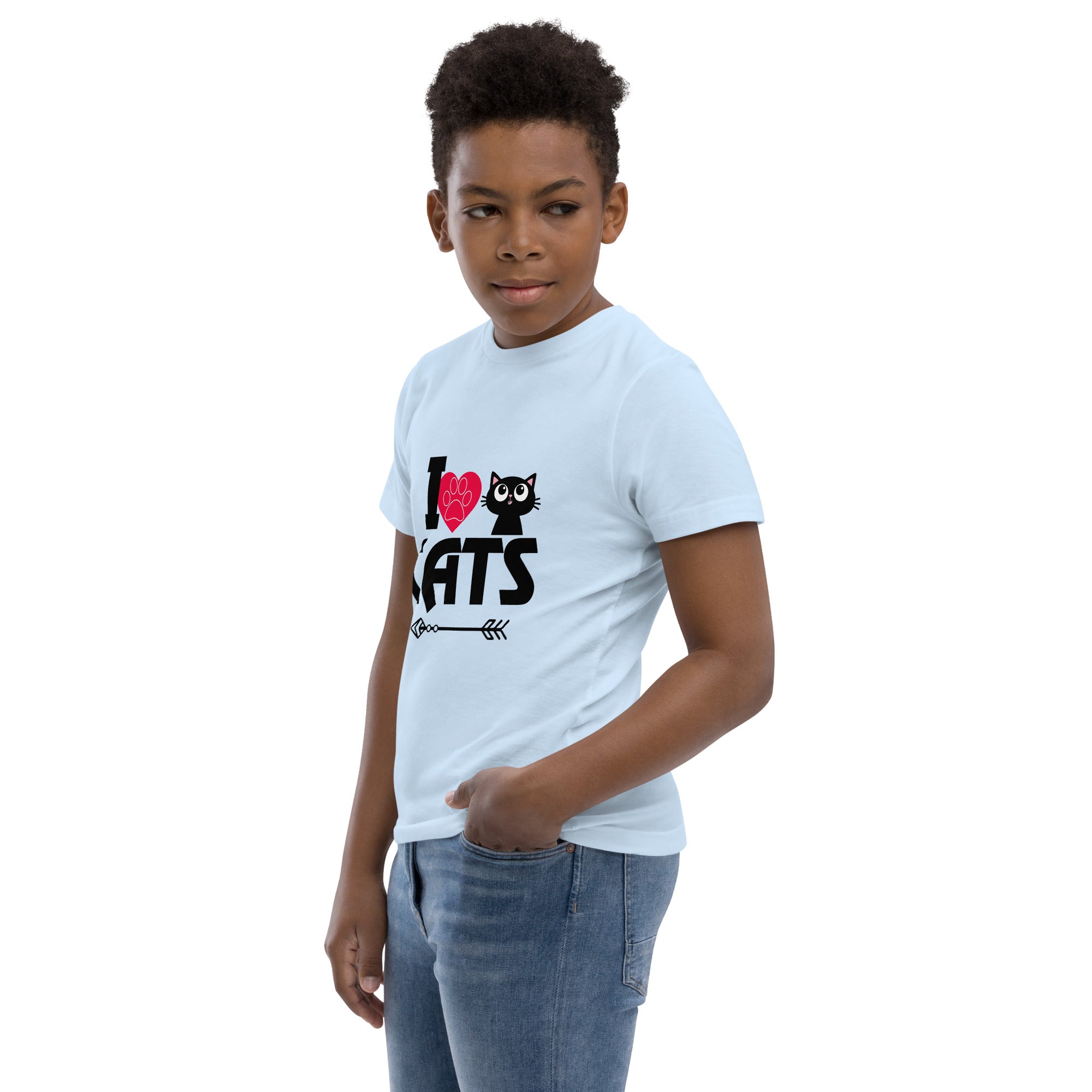 I LOVE CATS - Youth jersey t-shirt