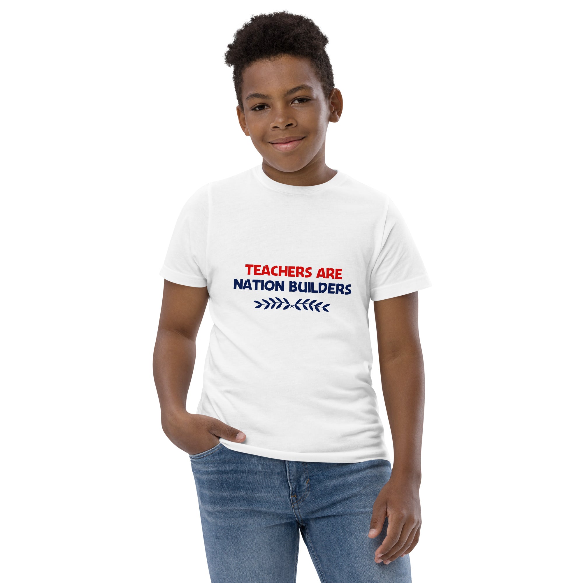 TEACHERS ARE NATION BUILDERS - Youth jersey t-shirt