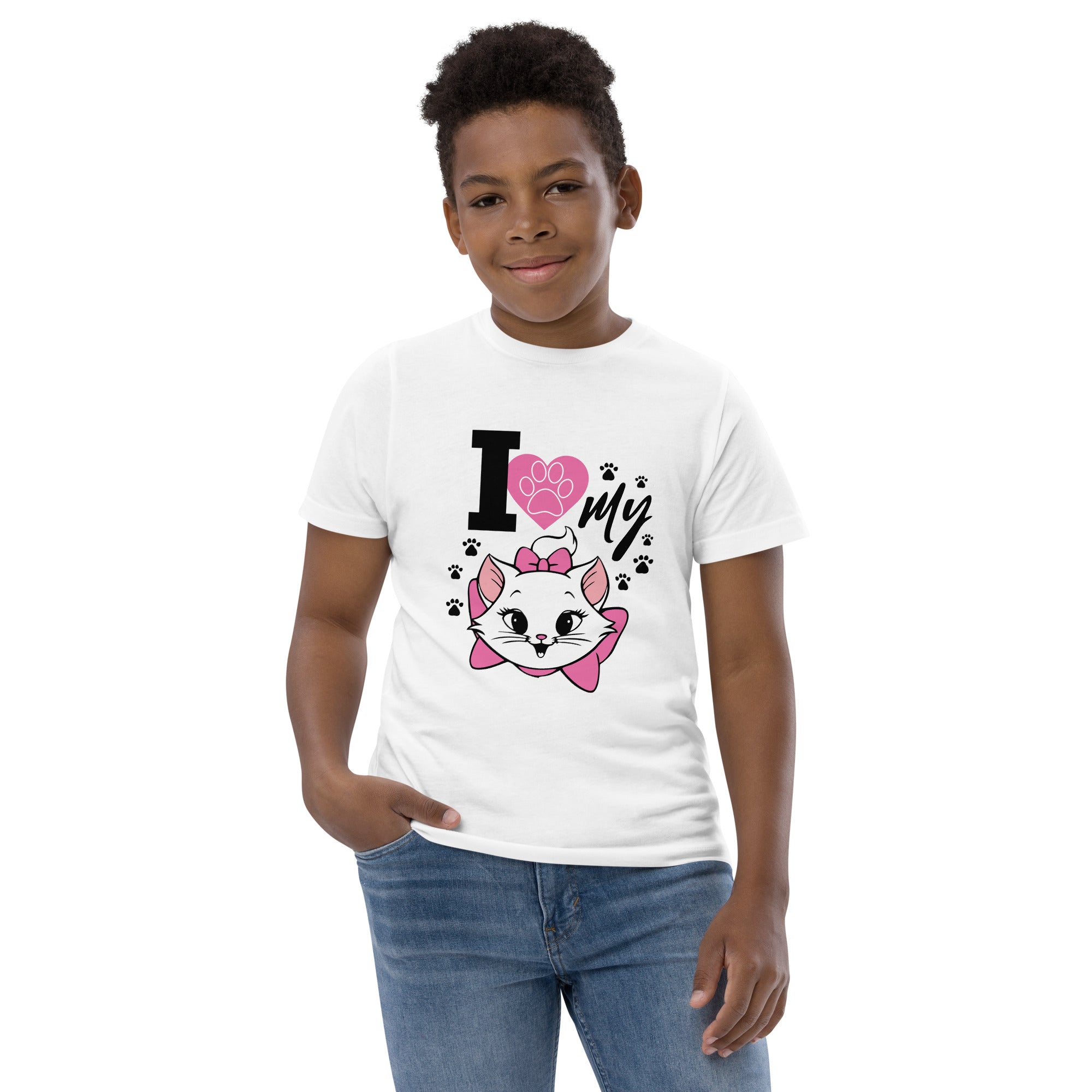 I LOVE MY CAT - Youth jersey t-shirt