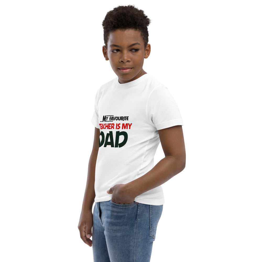 MY FAVOURITE TEACHER IS DAD - Youth jersey t-shirt