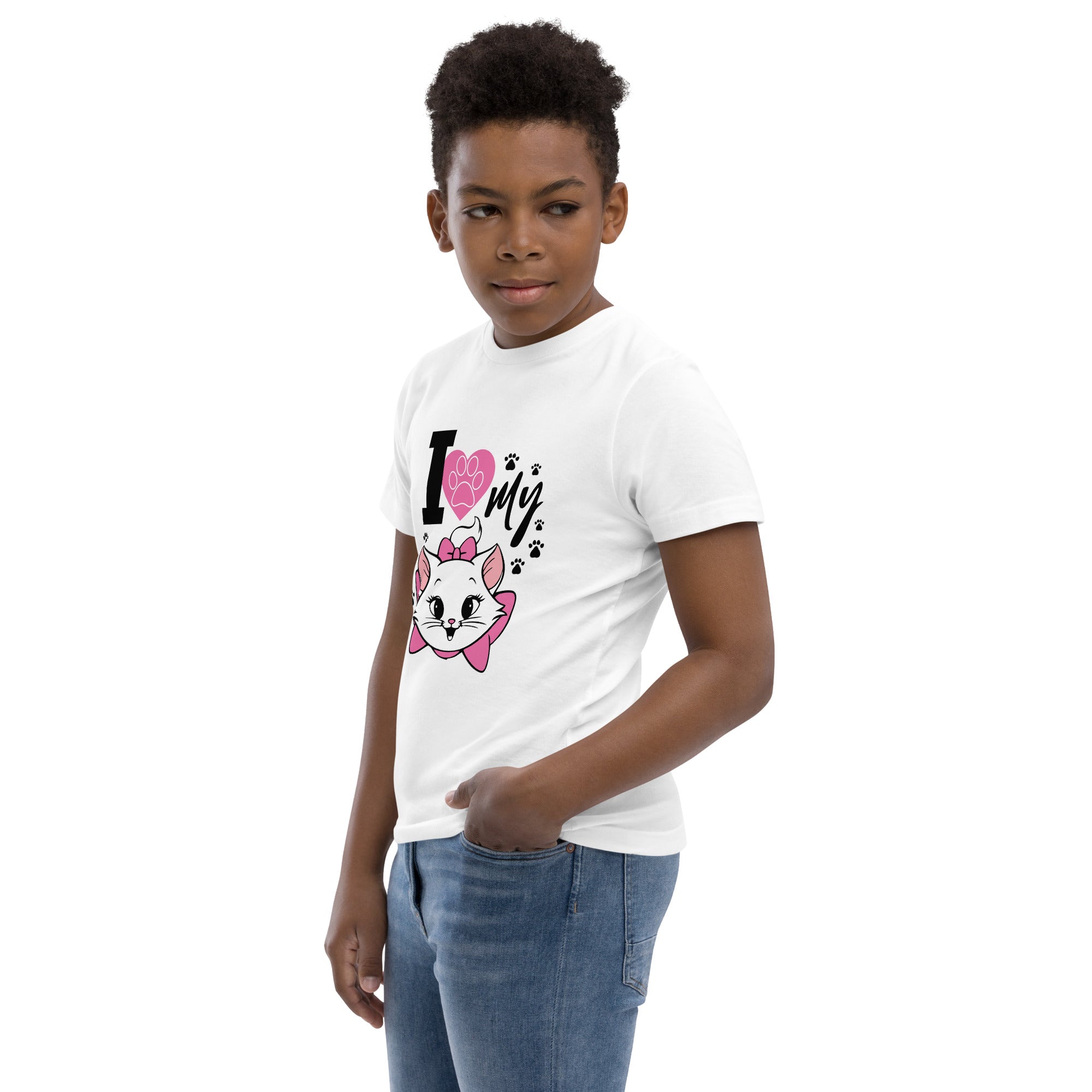 I LOVE MY CAT - Youth jersey t-shirt