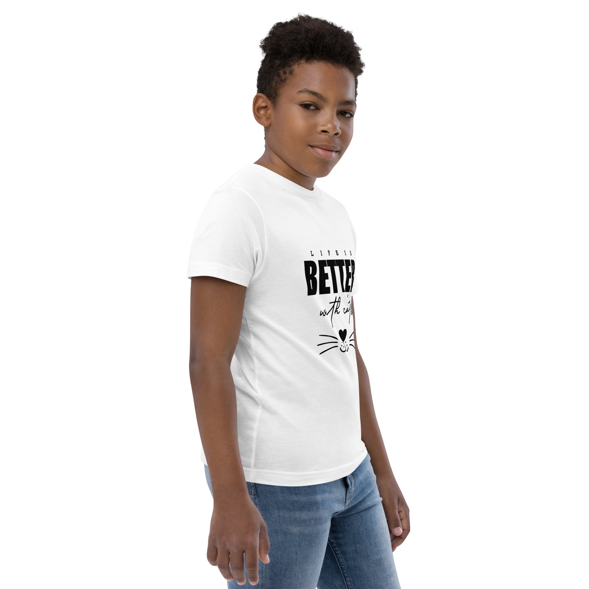 LIFE IS BETTER WITH CATS - Youth jersey t-shirt