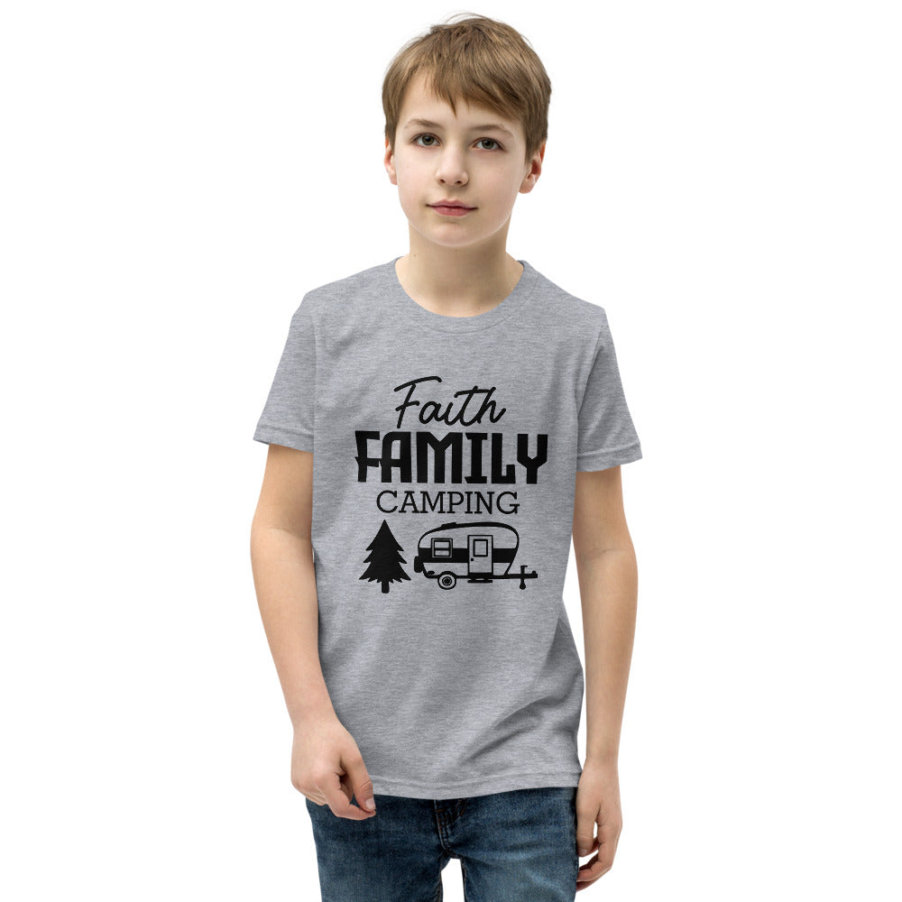 Family Camping- Youth Short Sleeve T-Shirt