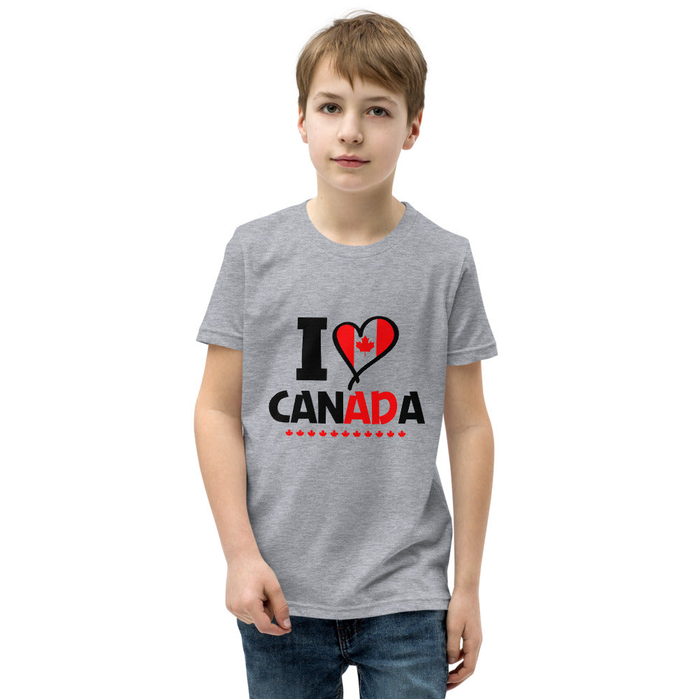 I LOVE CANADA - Youth Short Sleeve T-Shirt