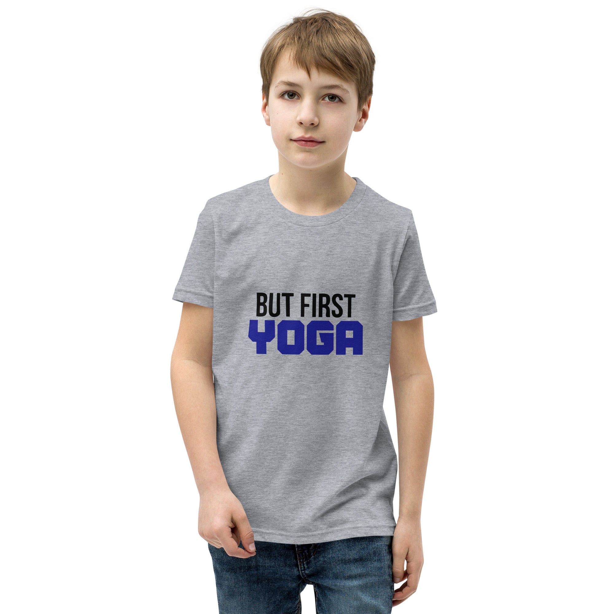 BUT FIRST YOGA - Youth Short Sleeve T-Shirt