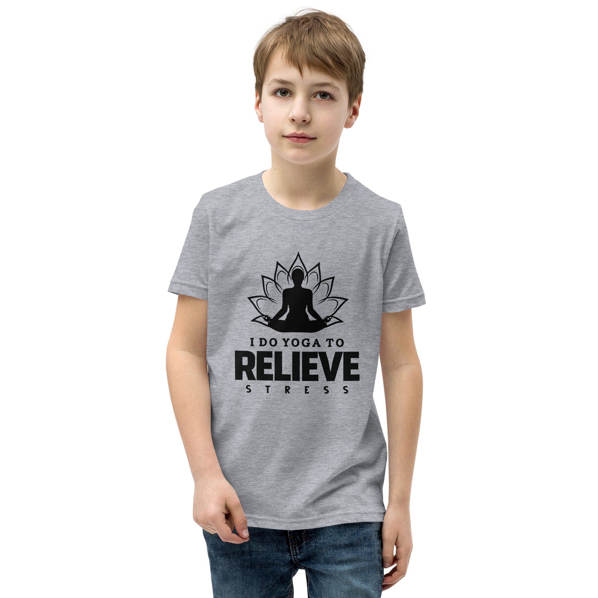 I  DO YOGA TO RELIEVE STRESS - Youth Short Sleeve T-Shirt