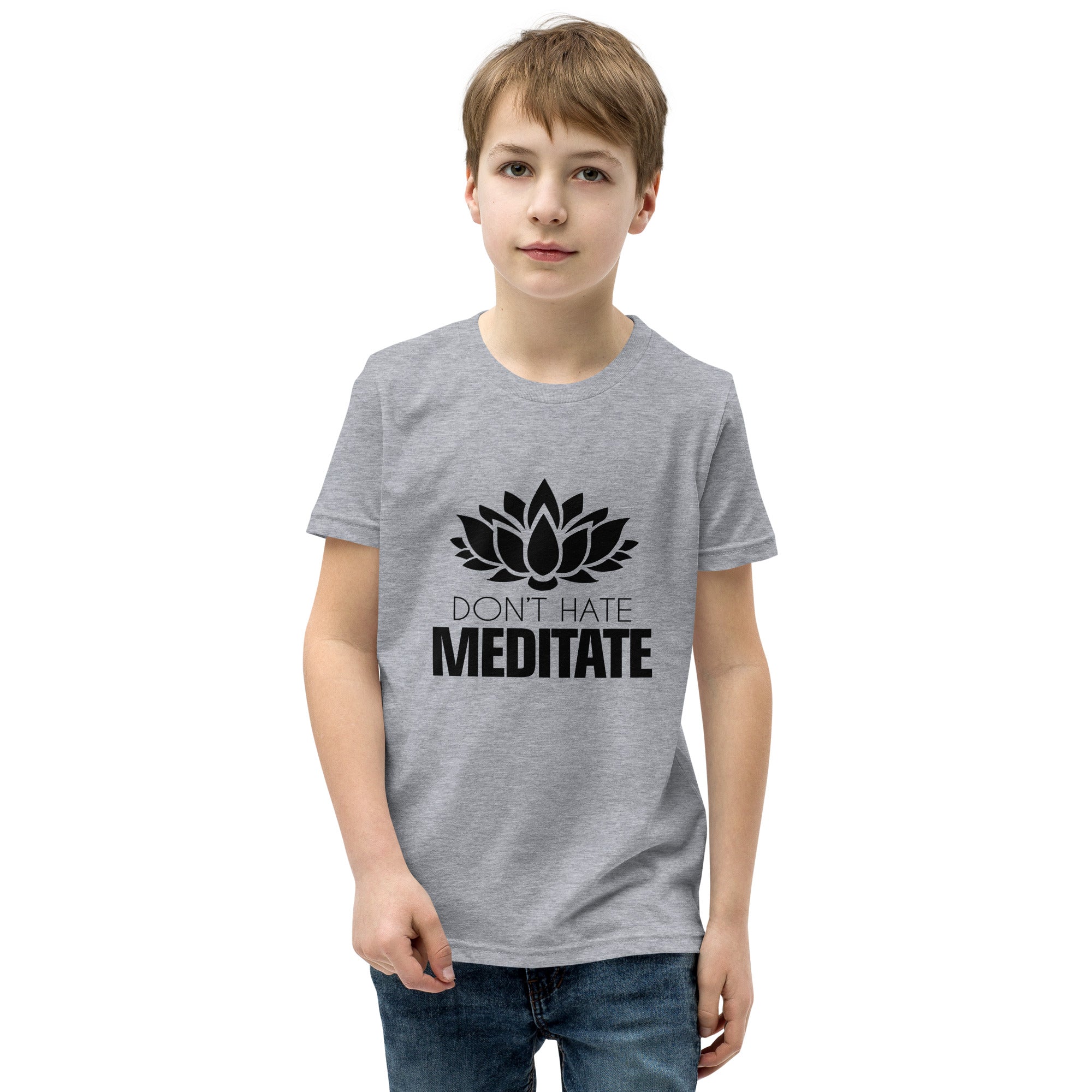 DON'T HATE MEDITATE - Youth Short Sleeve T-Shirt