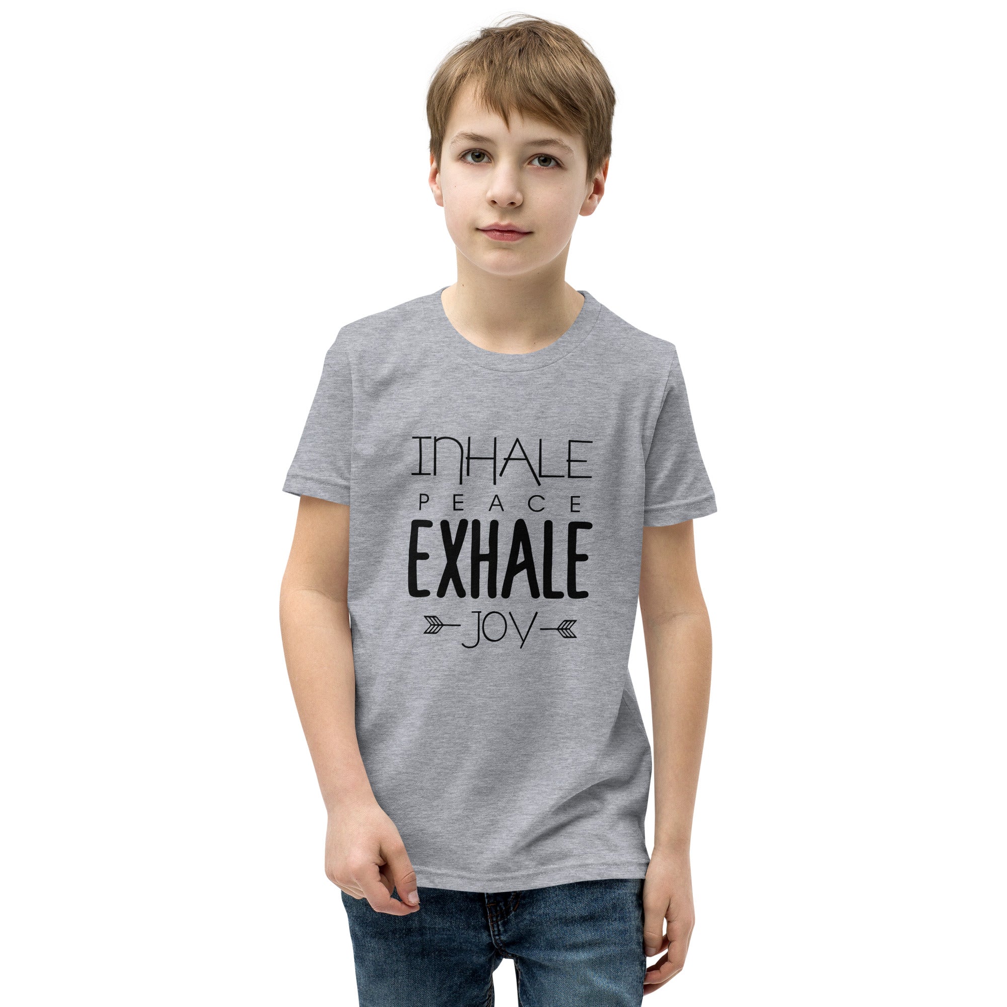 INHALE PEACE EXHALE JOY - Youth Short Sleeve T-Shirt