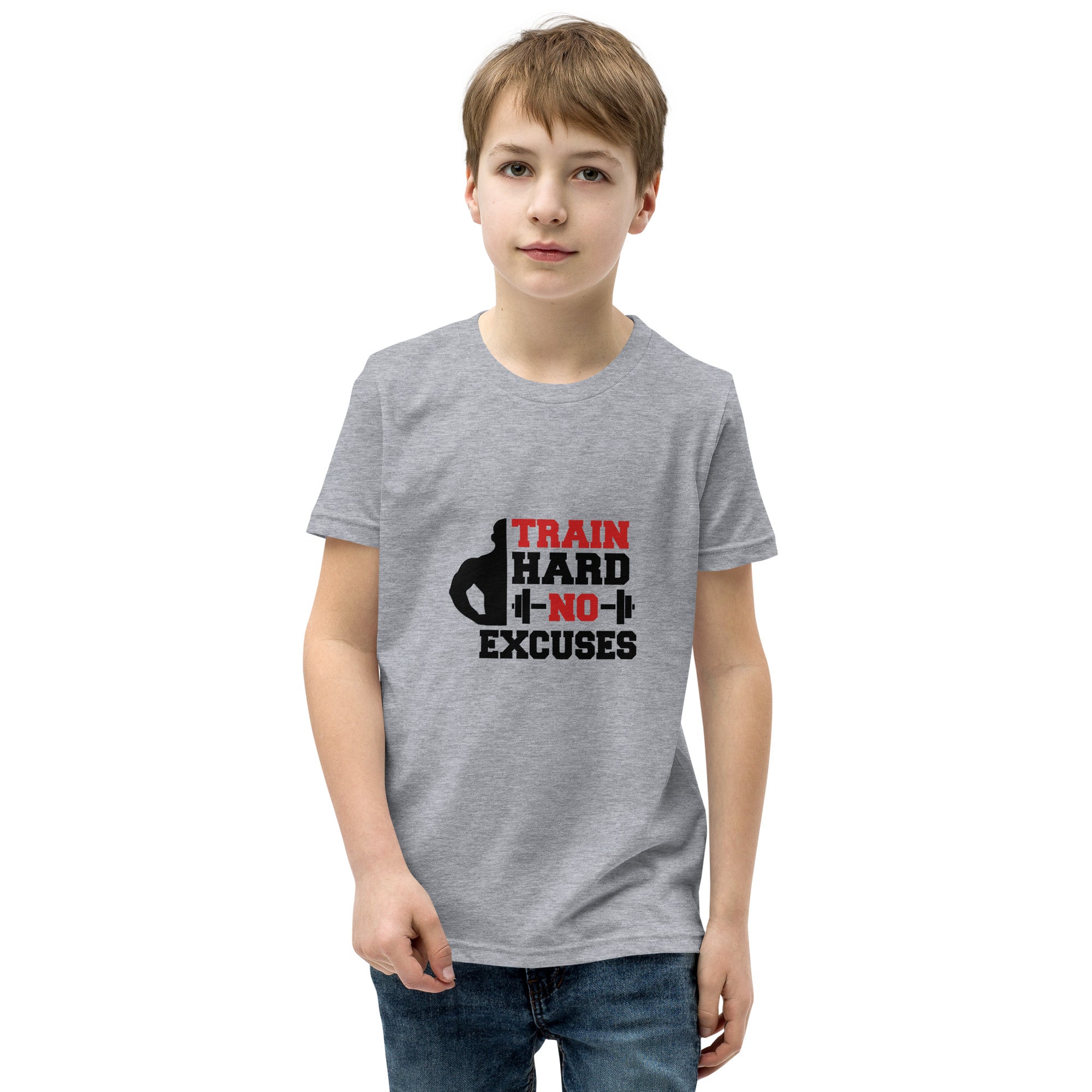 TRAIN HARD NO EXCUSES - Youth Short Sleeve T-Shirt