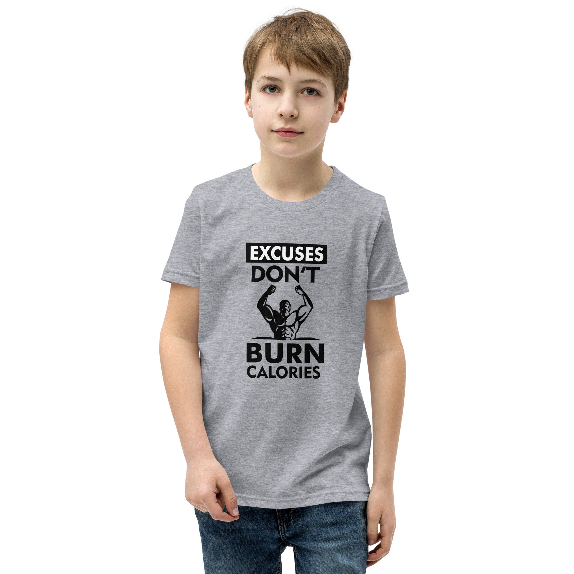 EXCUSES DON'T BURN CALORIES - Youth Short Sleeve T-Shirt