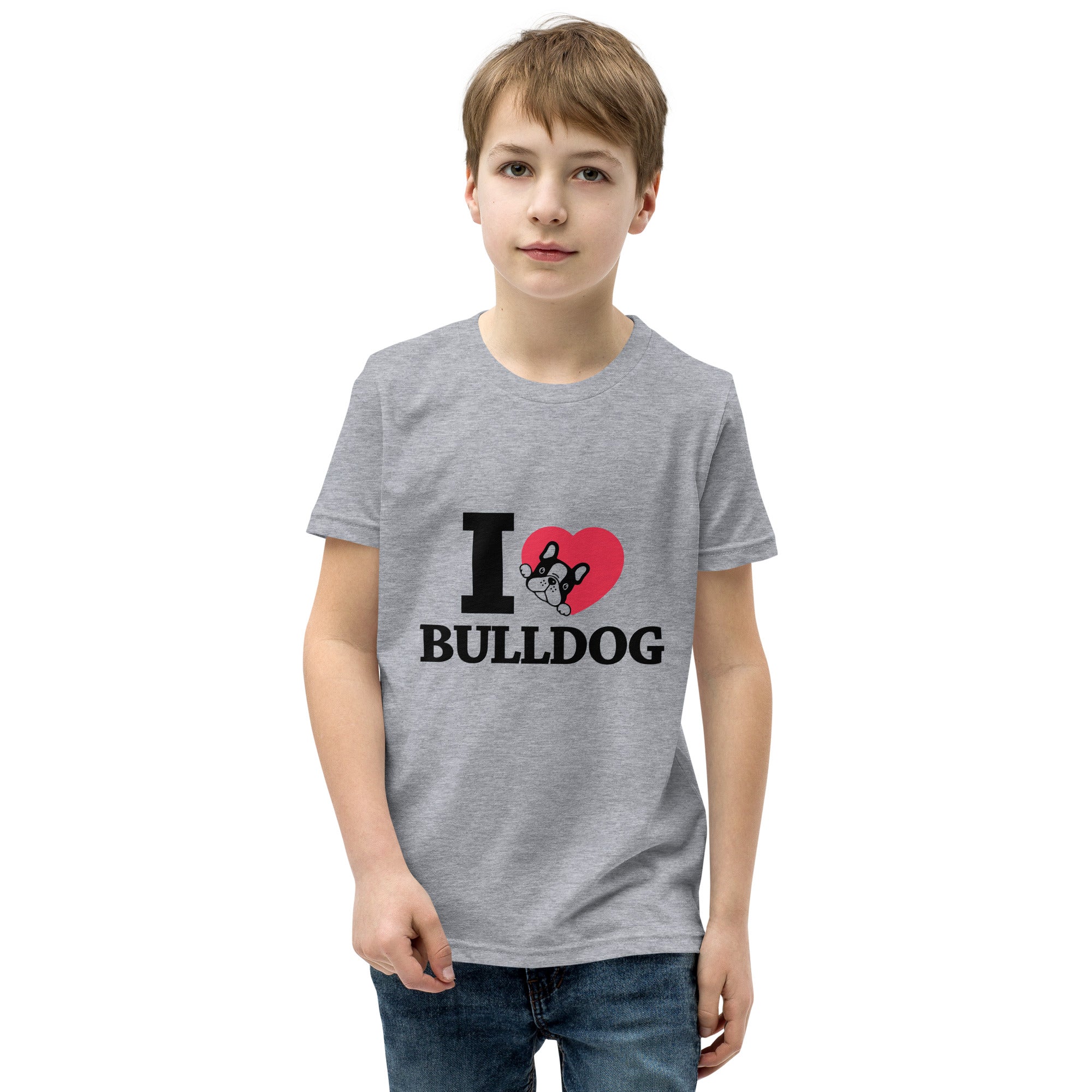 I LOVE BULLDOG - Youth Short Sleeve T-Shirt