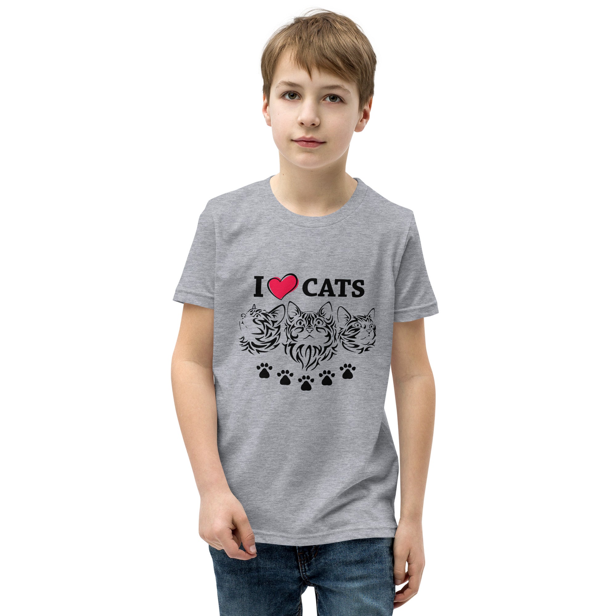 I LOVE CATS - Youth Short Sleeve T-Shirt