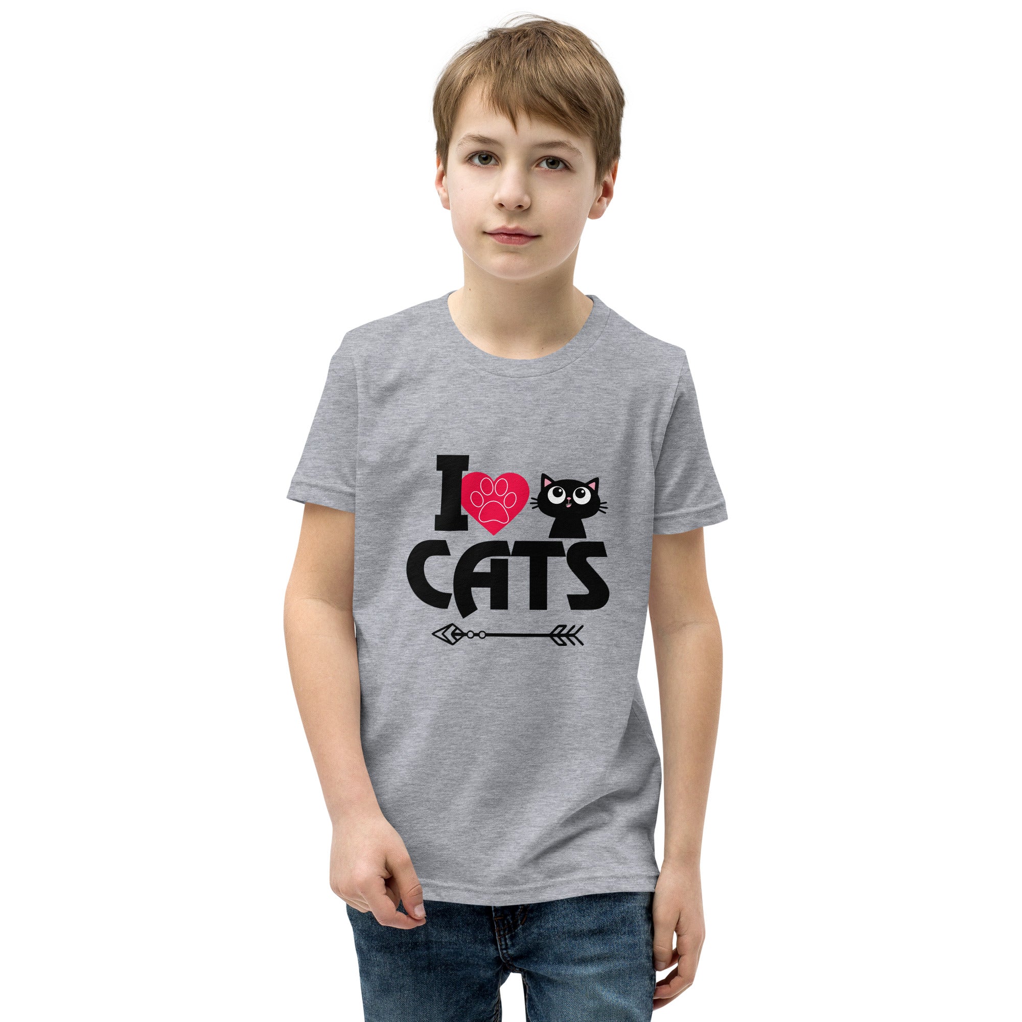 I LOVE CATS - Youth Short Sleeve T-Shirt