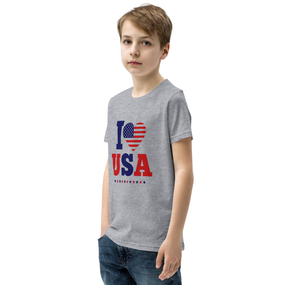 I LOVE USA - Youth Short Sleeve T-Shirt