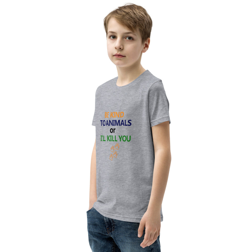 BE KIND TO ANIMALS - Youth Short Sleeve T-Shirt