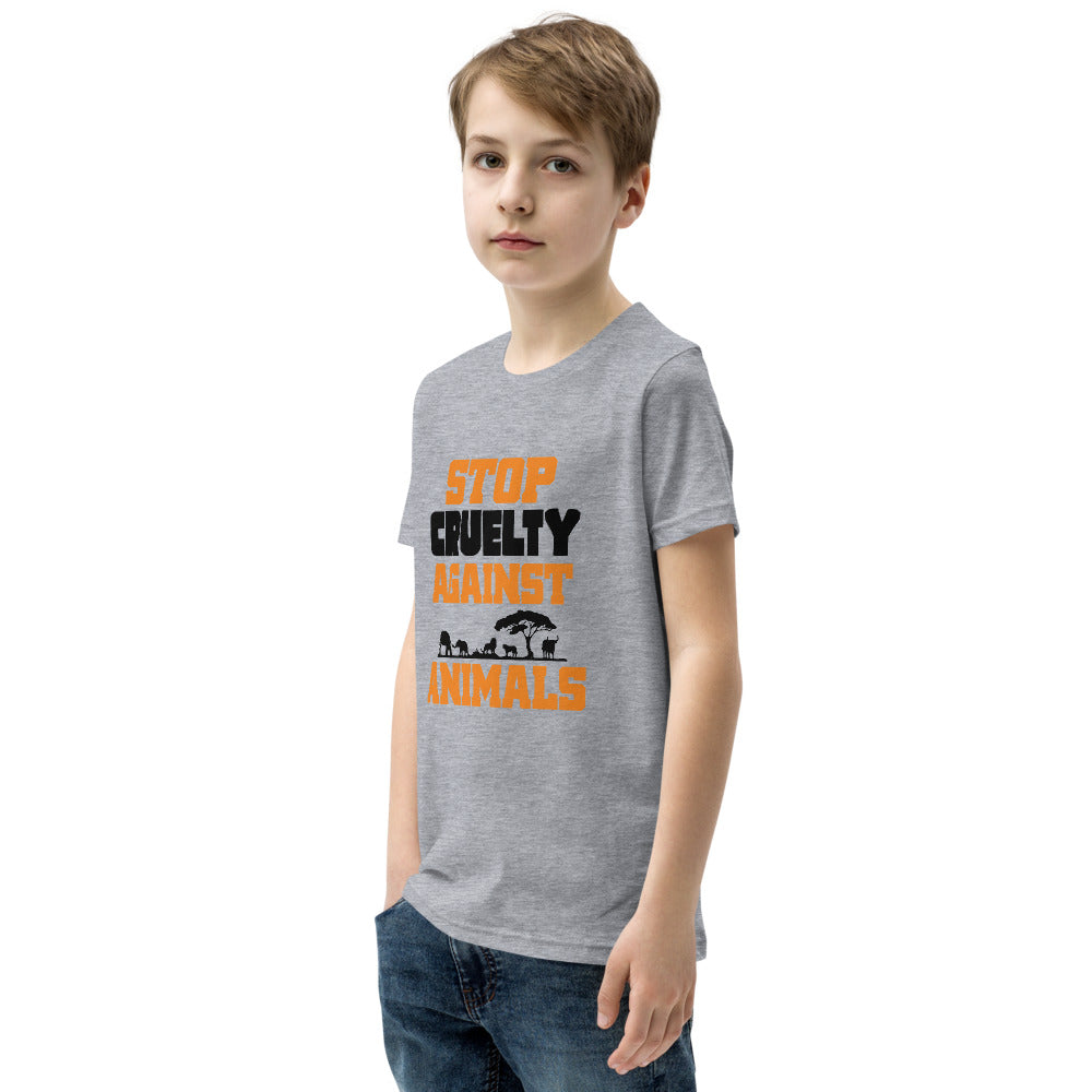 STOP CRUELTY AGAINST ANIMALS - Youth Short Sleeve T-Shirt