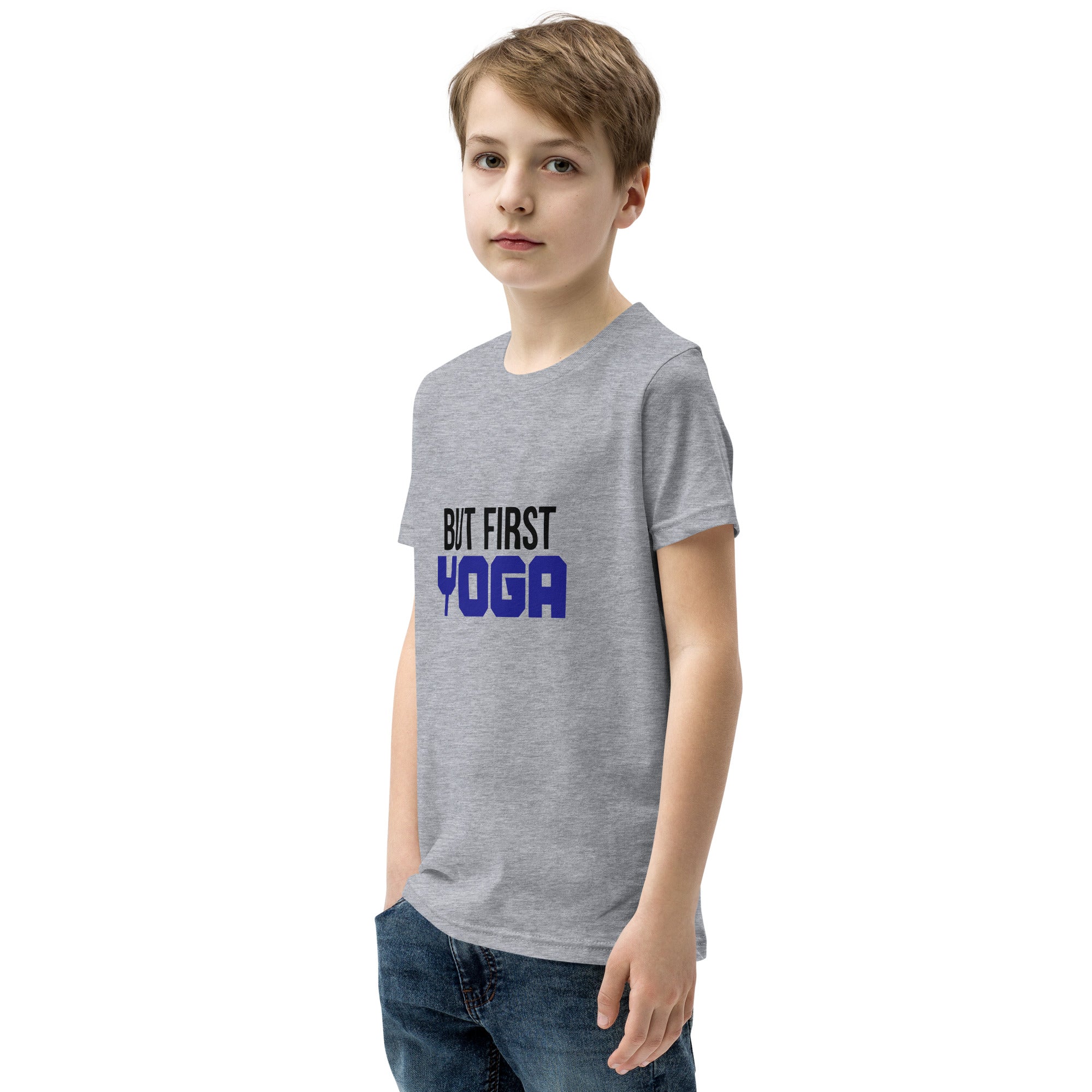 BUT FIRST YOGA - Youth Short Sleeve T-Shirt