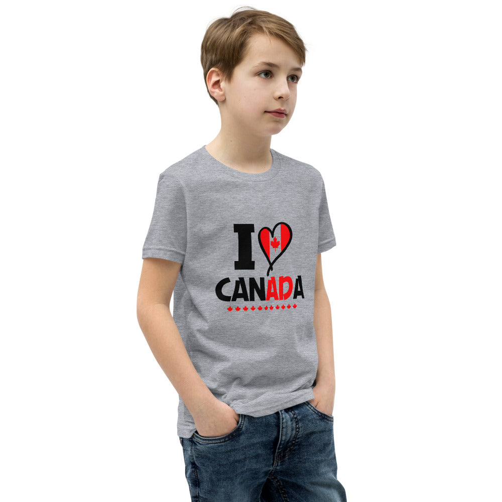 I LOVE CANADA - Youth Short Sleeve T-Shirt